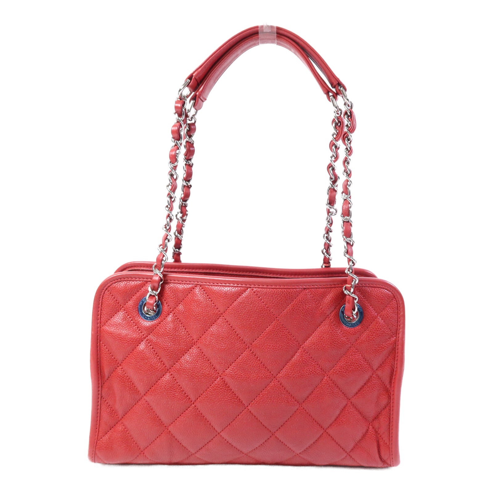 CHANEL 牛皮皮革Petit Timeless銀扣鏈帶肩背袋