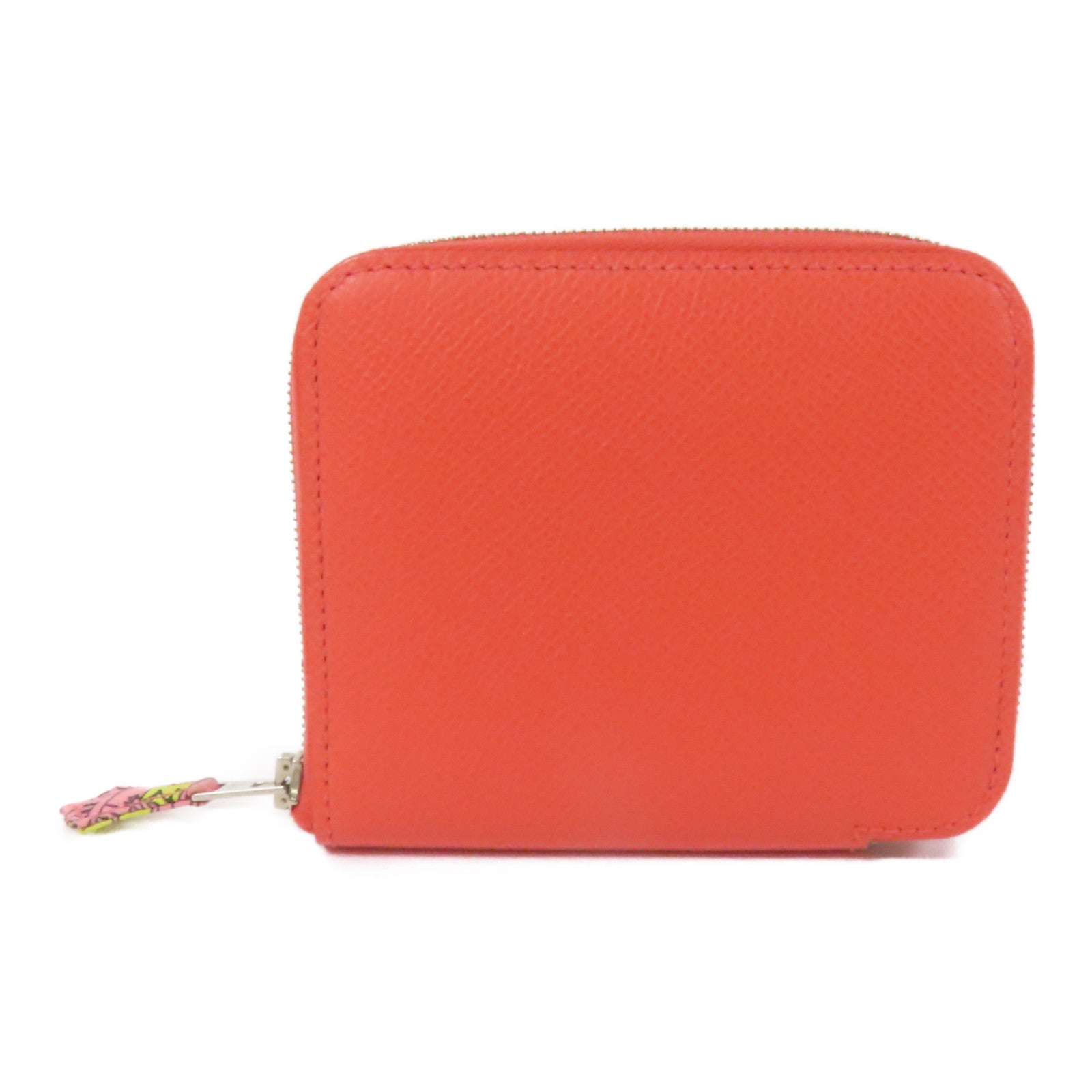 HERMES Epsom皮革Sikin Coin Purse零錢包Rouge Pivoine