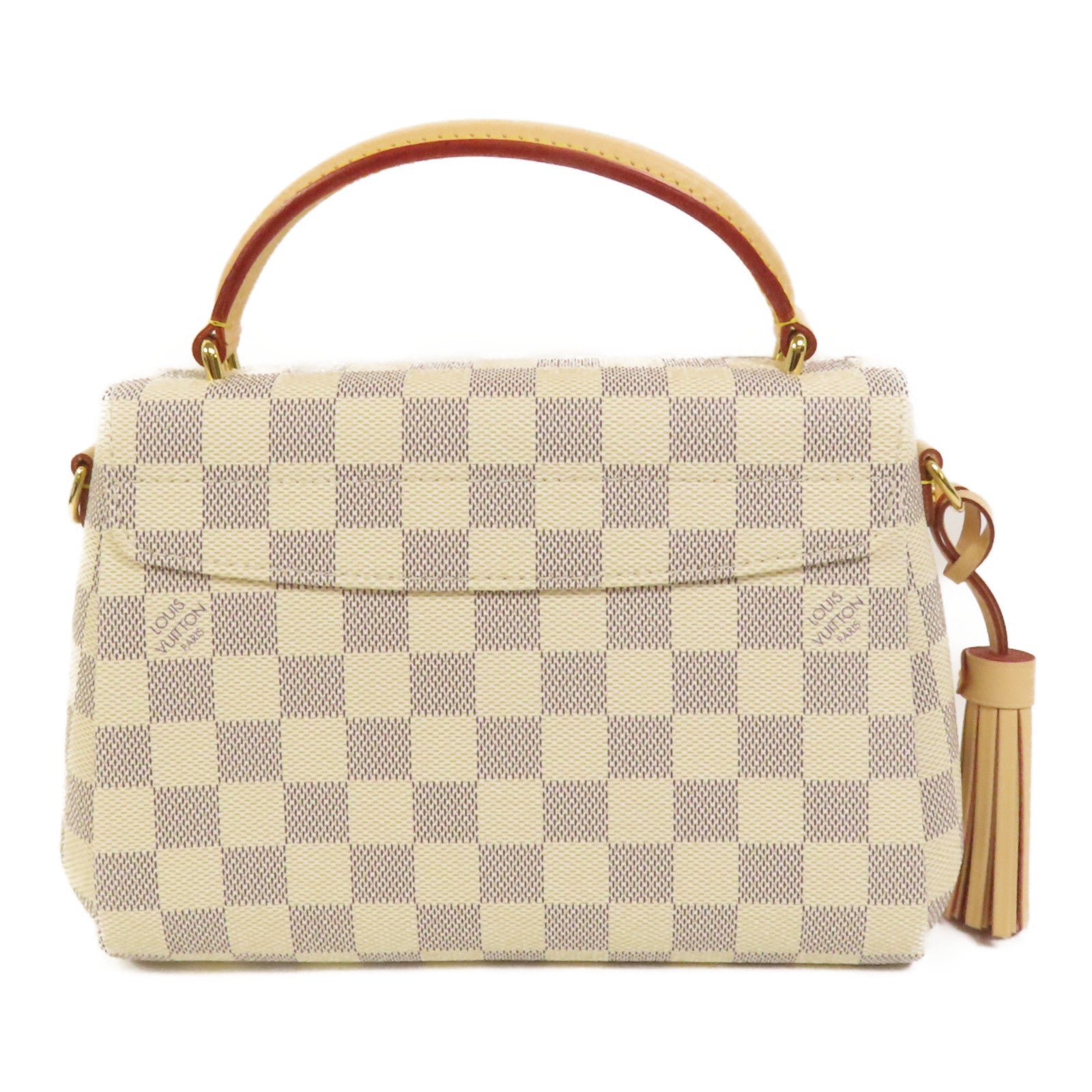LOUIS VUITTON Damier Azur Croisette金扣手挽肩背兩用袋