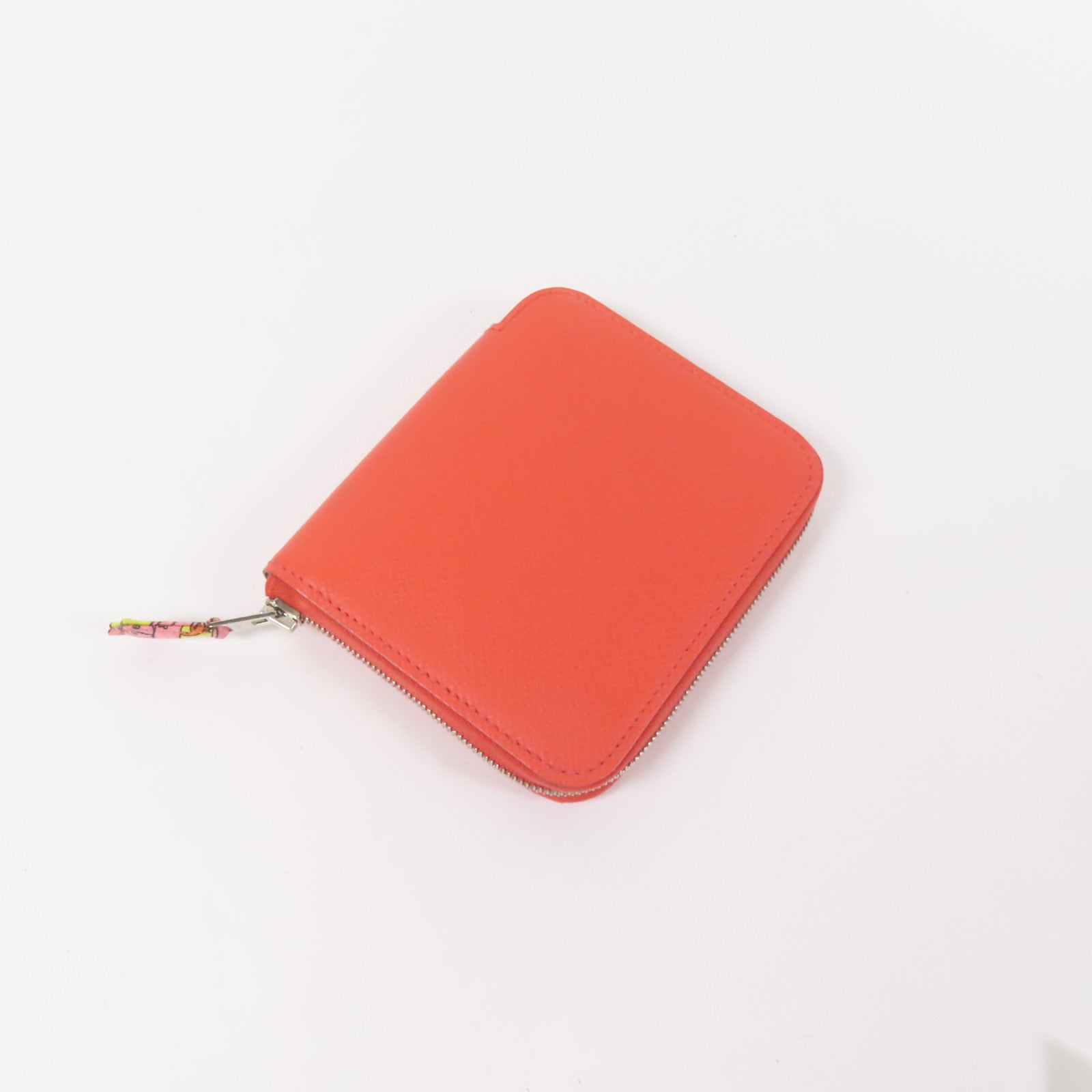 HERMES Epsom皮革Sikin Coin Purse零錢包Rouge Pivoine
