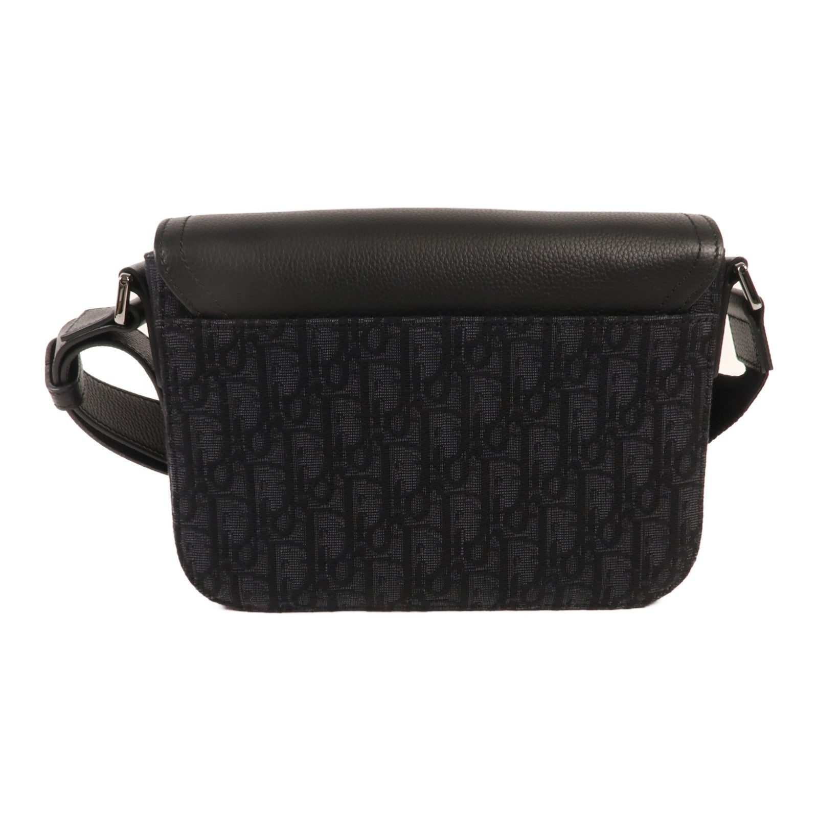 Dior 帆布Oblique銀扣肩背袋