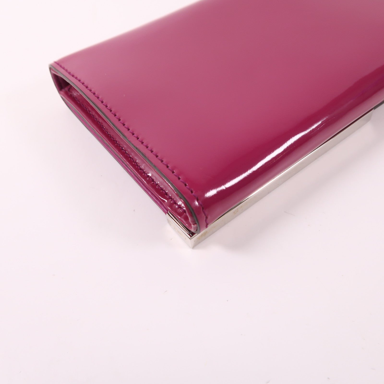 GUCCI 漆皮皮革Clutch Bag銀扣手拿包