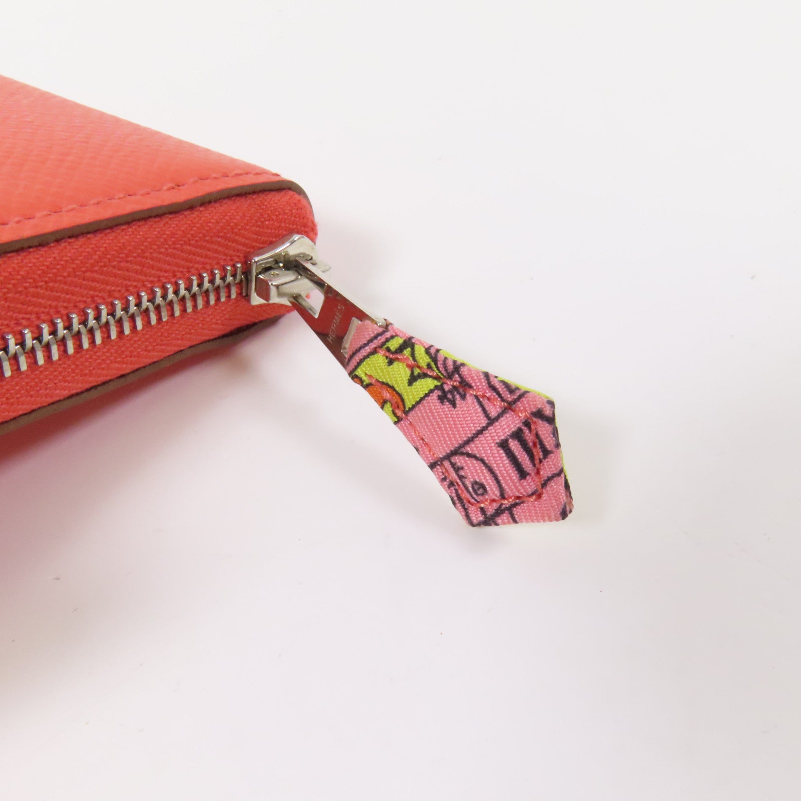 HERMES Epsom皮革Sikin Coin Purse零錢包Rouge Pivoine