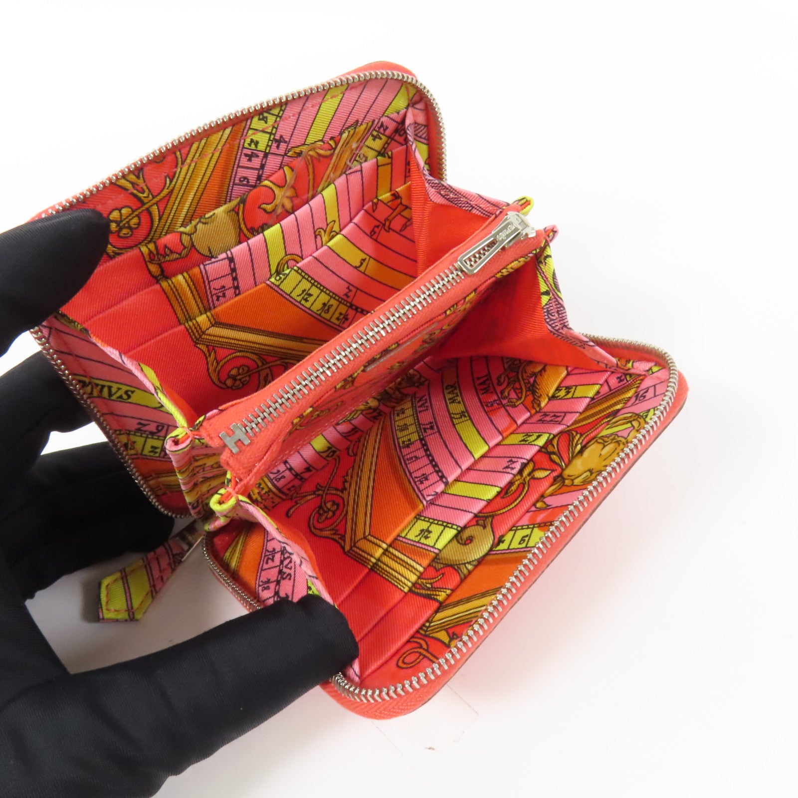 HERMES Epsom皮革Sikin Coin Purse零錢包Rouge Pivoine