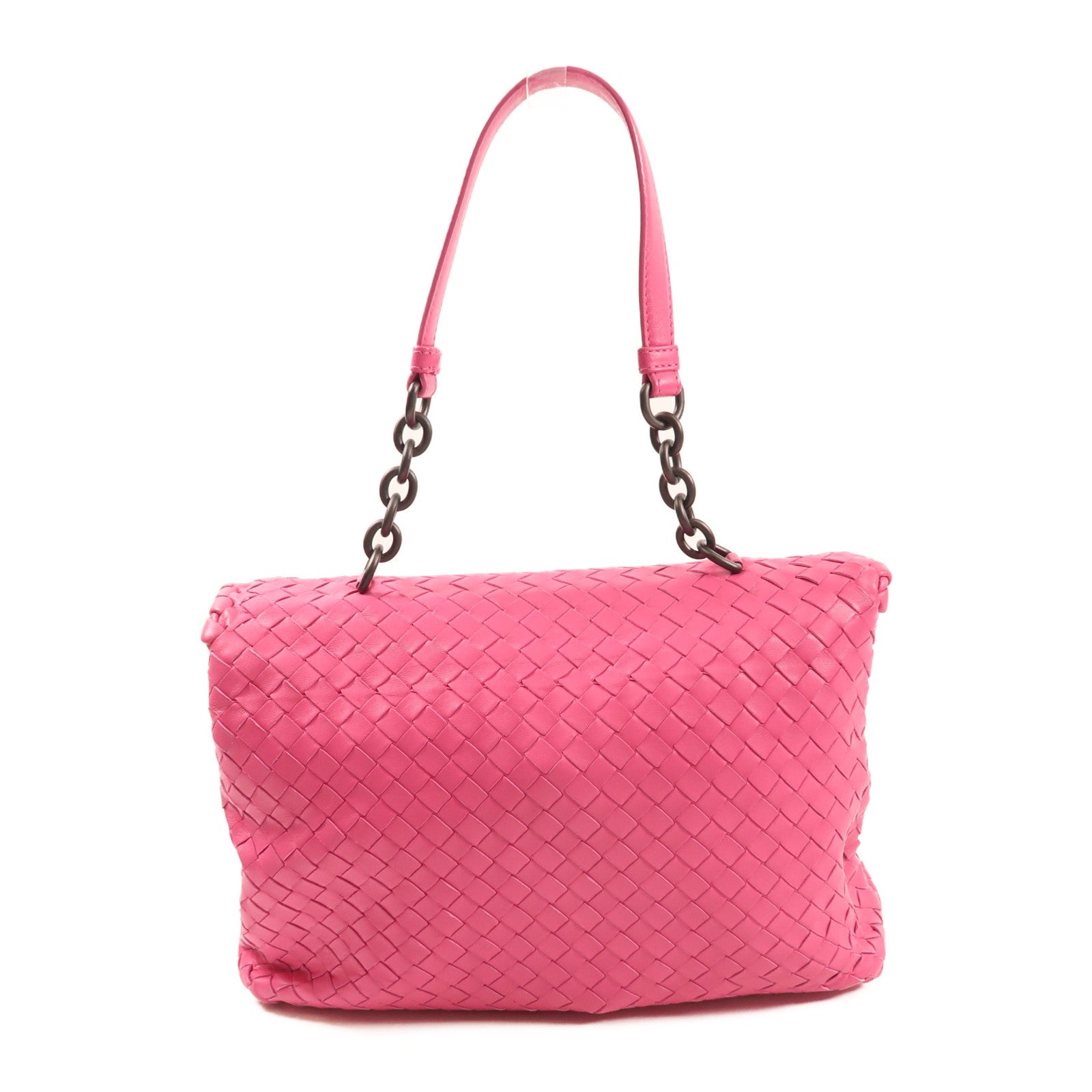 BOTTEGA VENETA 牛皮皮革Olimpia Medium黑扣鏈帶肩背袋