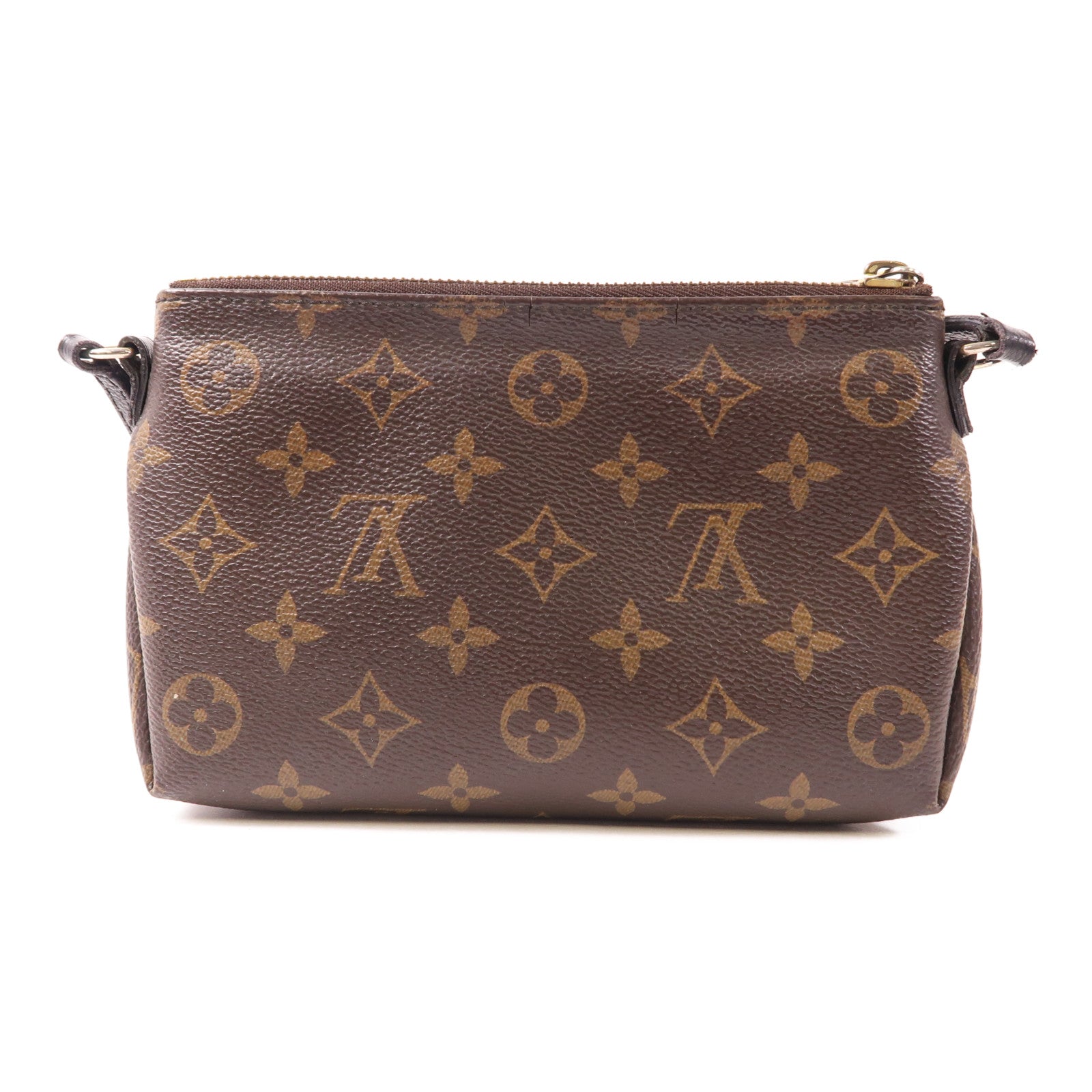 LOUIS VUITTON LV GHW Pallas Clutch Shoulder Bag M41639 Monogram Brown/Black