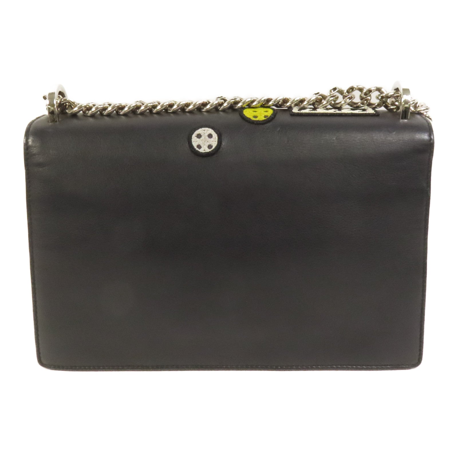 Dior 牛皮皮革Chain Shoulder銀扣鏈帶肩背袋