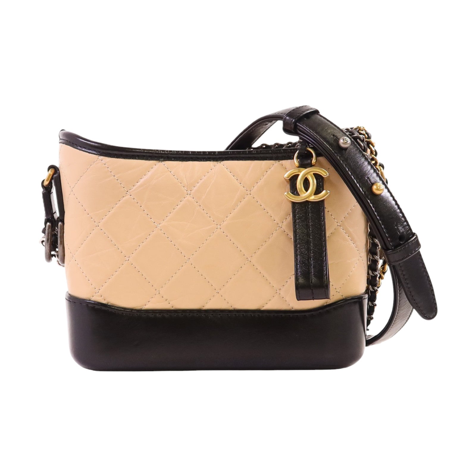 CHANEL 牛皮皮革Gabrielle Small金扣鏈帶肩背袋