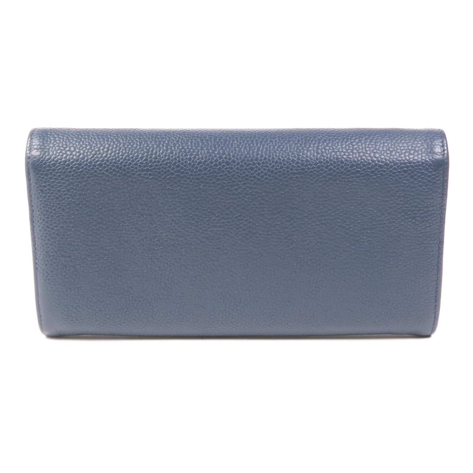 CHANEL 牛皮皮革Long Wallet銀扣長錢包