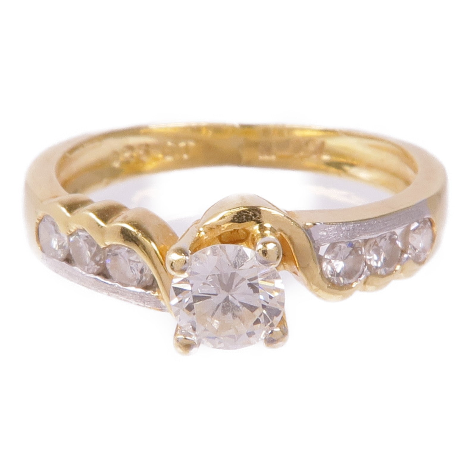 JEWELRY 【激減優惠】18K黃金/白金Diamond Ring鑽石戒指US#4.75