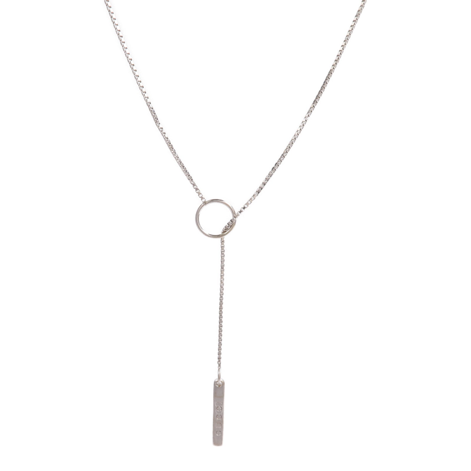 GUCCI 18K白金Link To Love Necklace項鍊