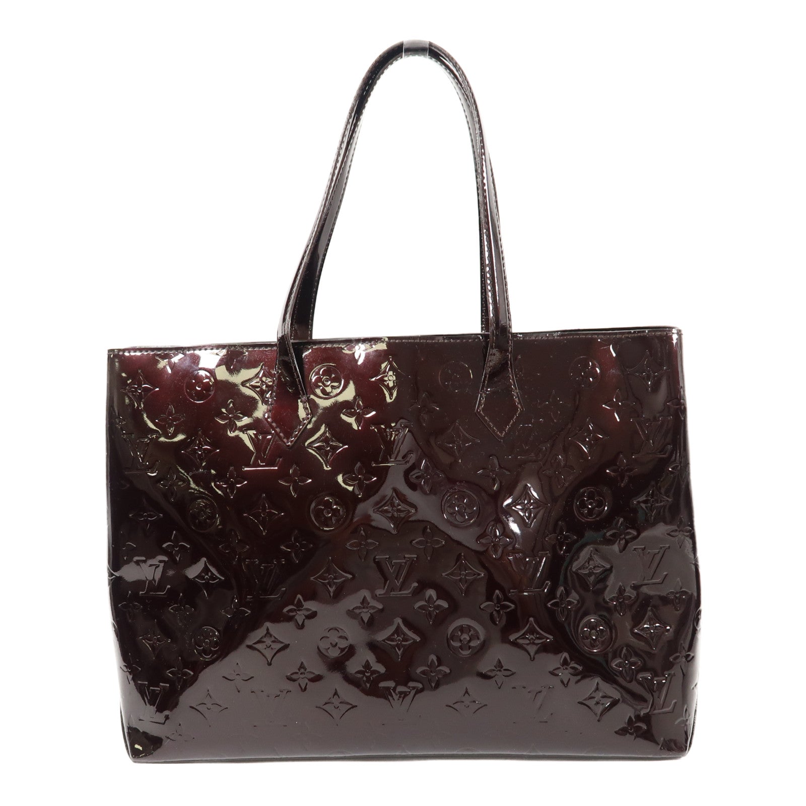 LOUIS VUITTON Vernis Wilshire MM金扣肩背袋/手挽袋