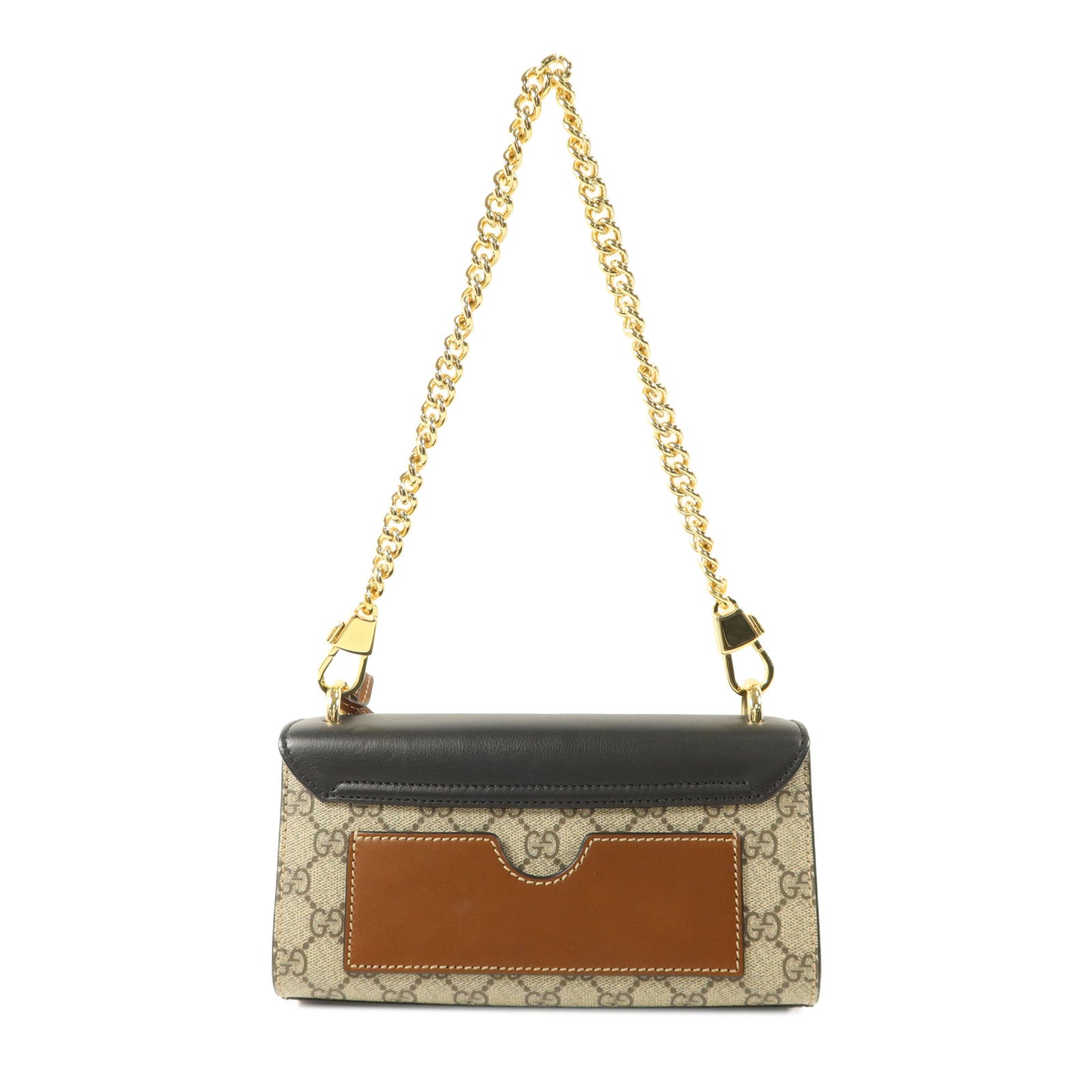 GUCCI 塗層帆布/牛皮皮革Padlock Supreme手挽肩背兩用袋
