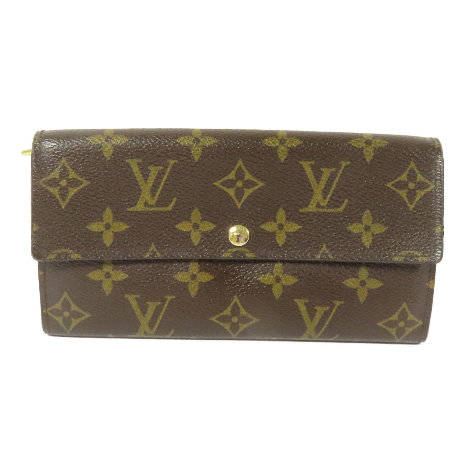 LOUIS VUITTON Monogram Long Wallet金扣長錢包