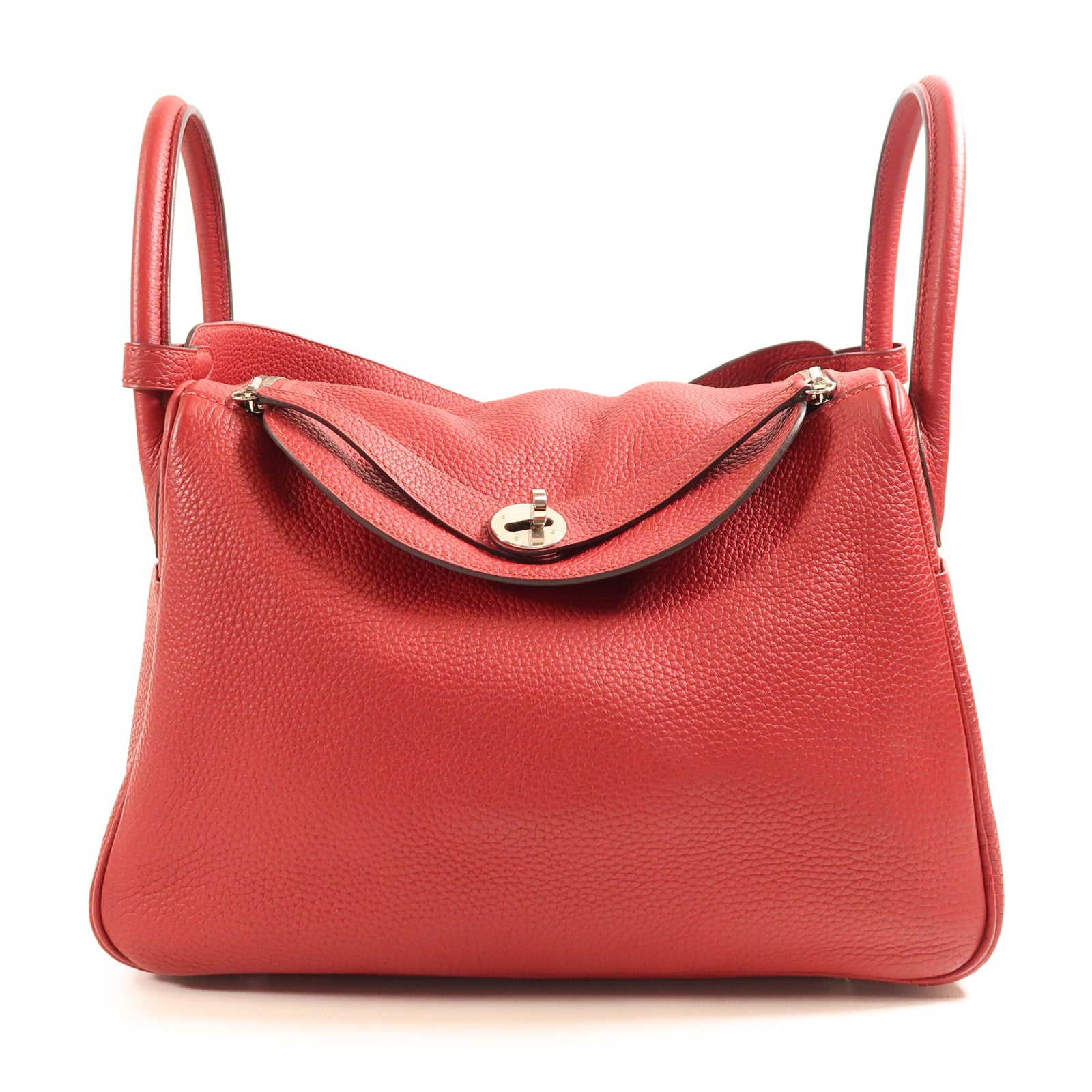 HERMES Clemence皮革Lindy 30銀扣手挽肩背兩用袋
