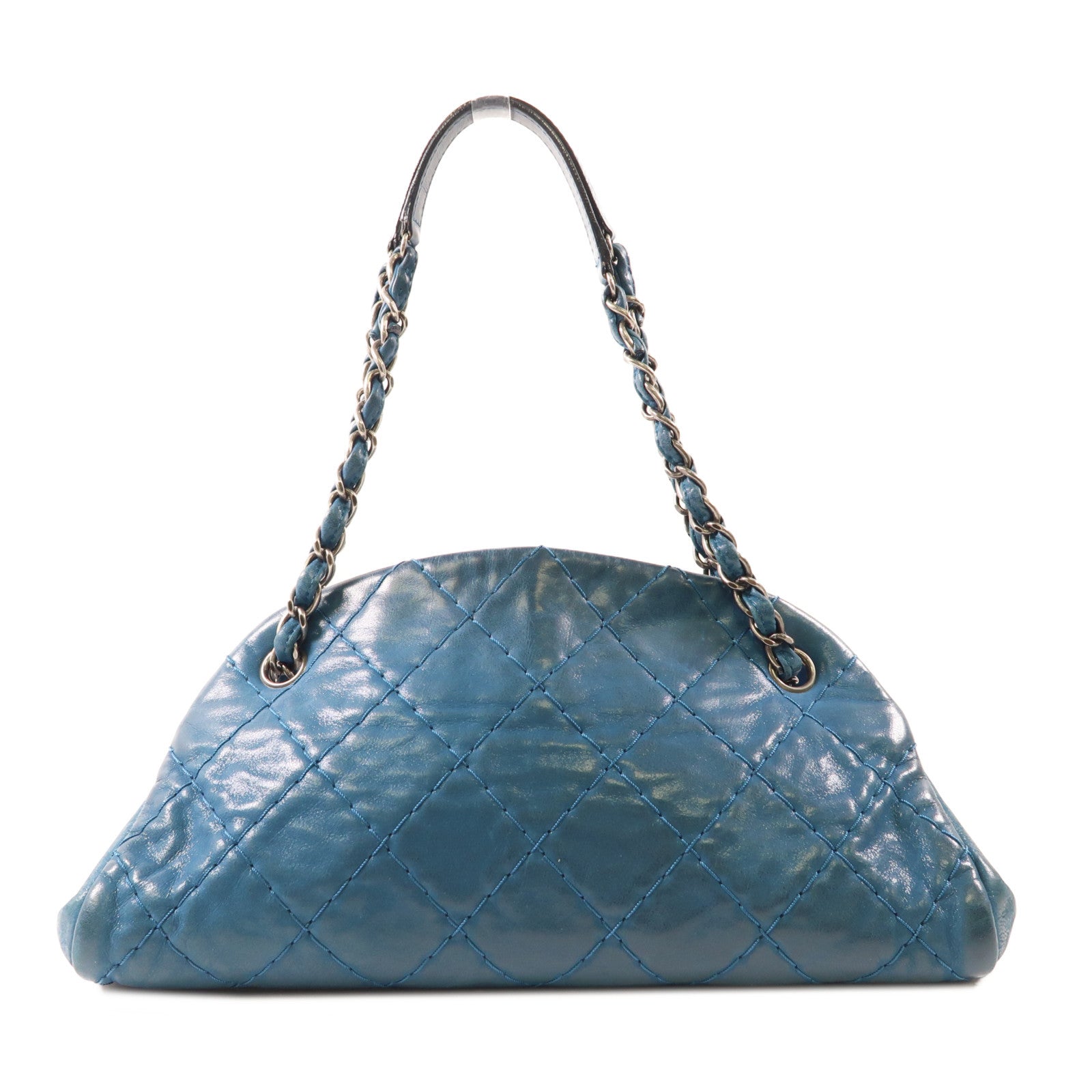 CHANEL 【激減優惠】牛皮皮革Hand Bag銀扣鏈帶肩背袋