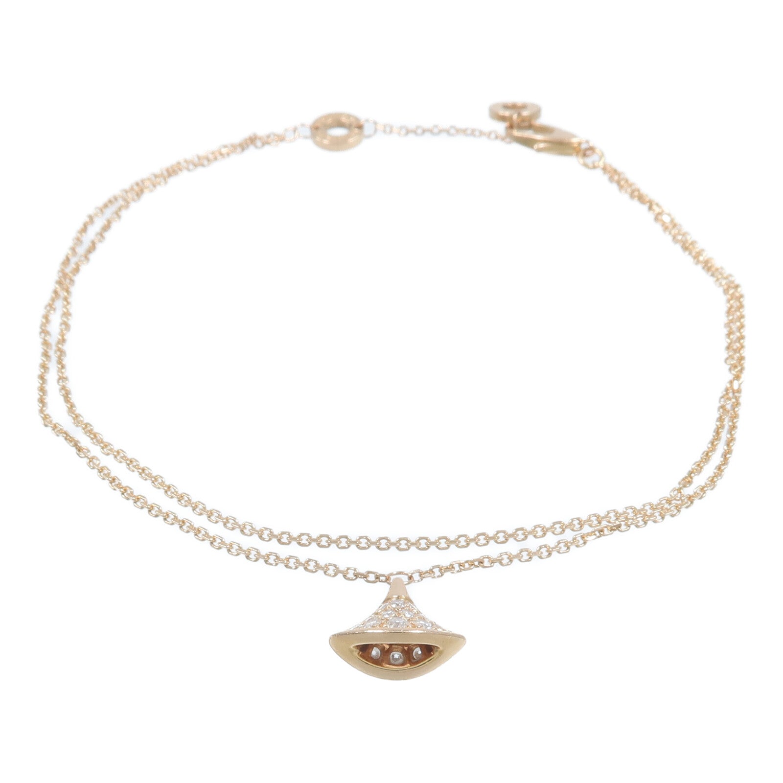 BVLGARI 18K玫瑰金Divas Dream Bracelet鑽石手鏈