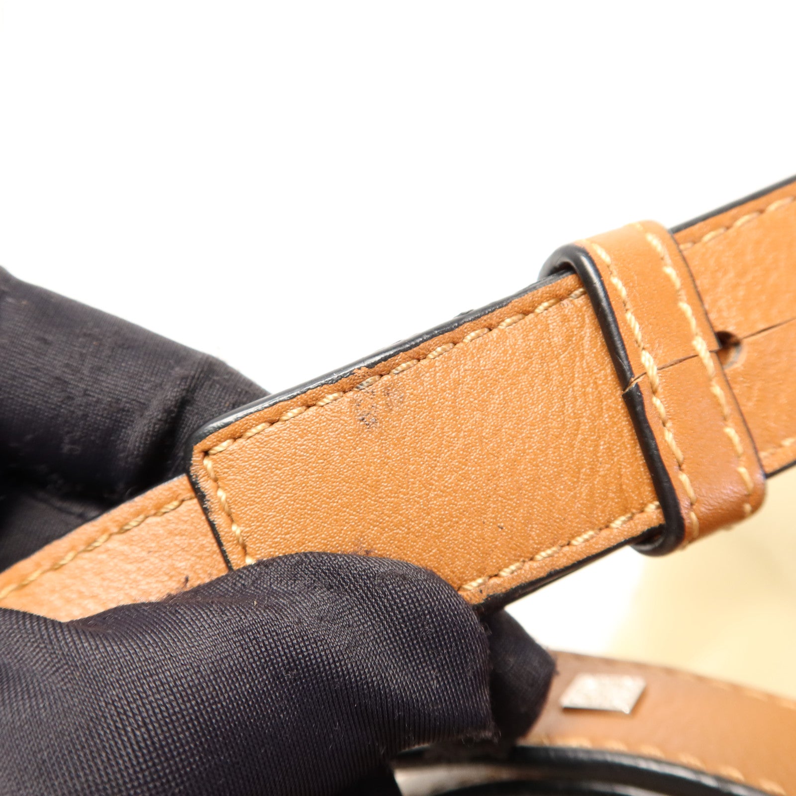 LOEWE 牛皮皮革Hammock Small Bag銀扣手挽肩背兩用袋