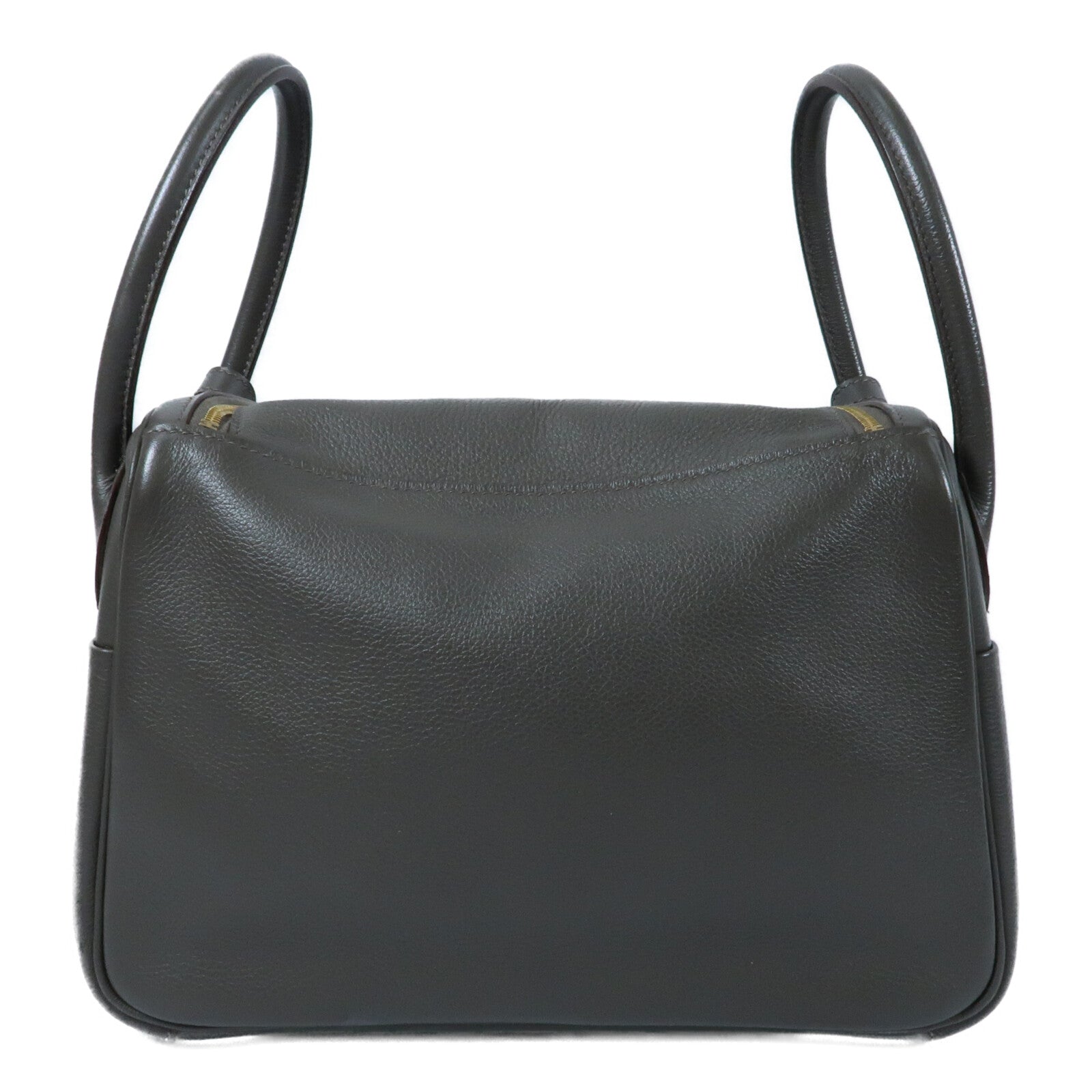 HERMES Evercolor皮革Lindy 26金扣手挽肩背兩用袋Etain