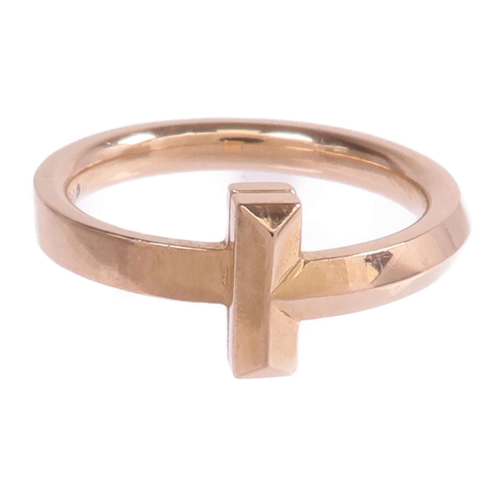 TIFFANY&CO 18K玫瑰金T1 Ring戒指US#3.75