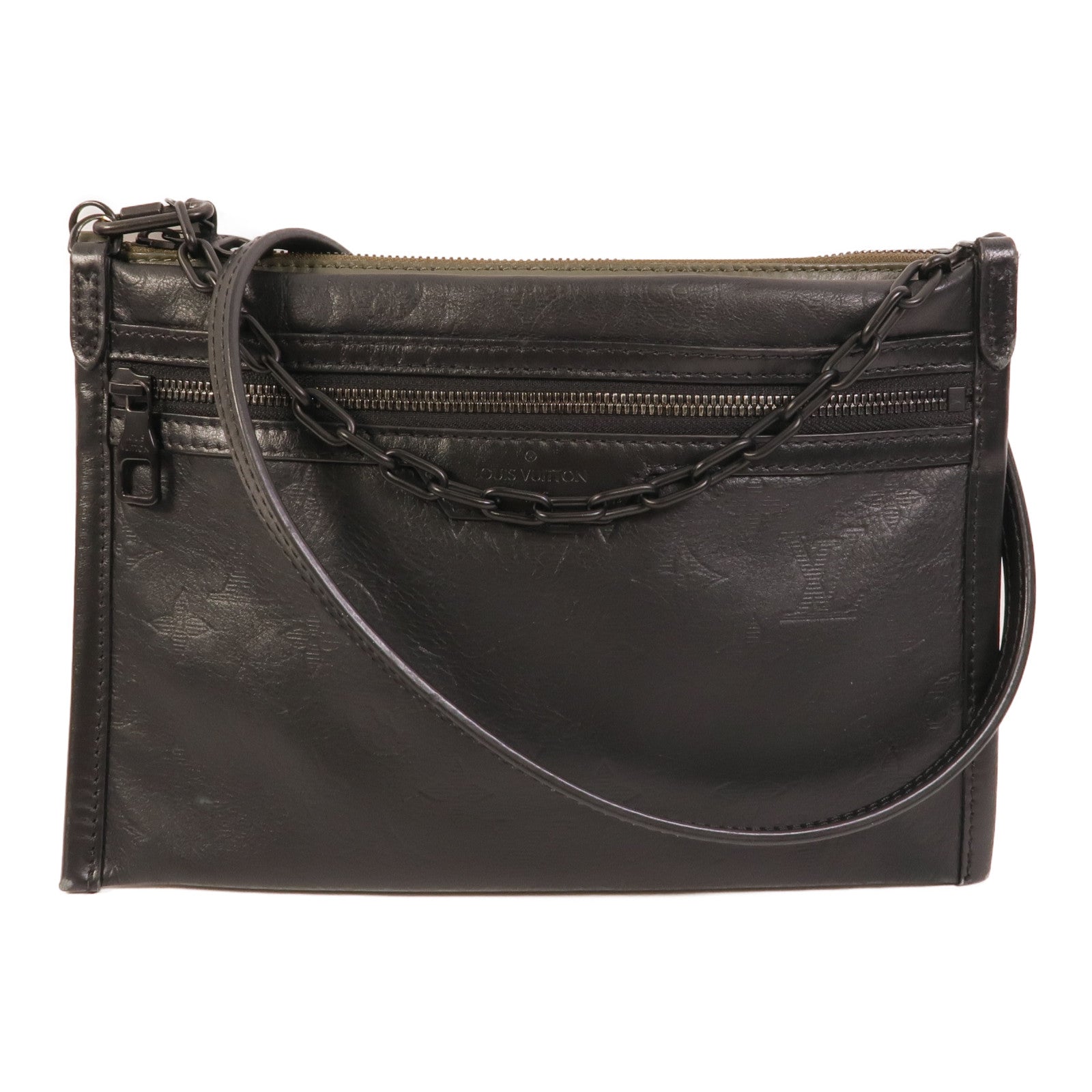 LOUIS VUITTON Monogram Shadow Flat Messenger肩背袋