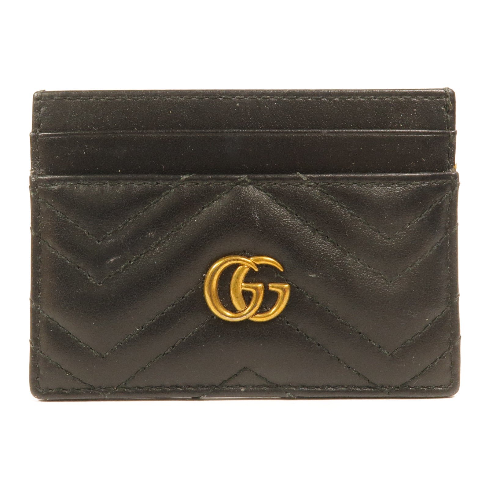 GUCCI 牛皮皮革GG Marmont Card Case卡片套