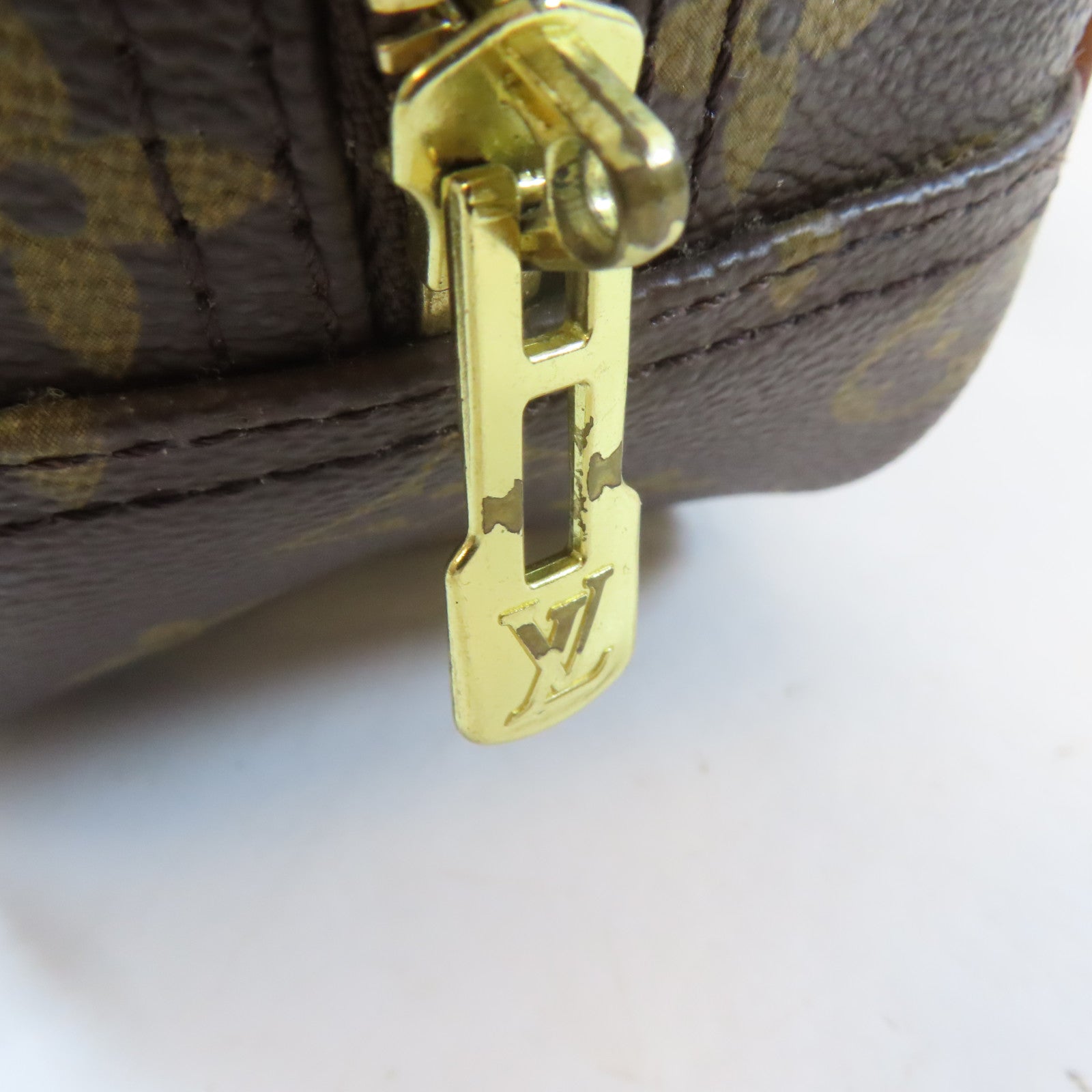 LOUIS VUITTON 【激減優惠】Monogram Trouville金扣手挽袋啡色