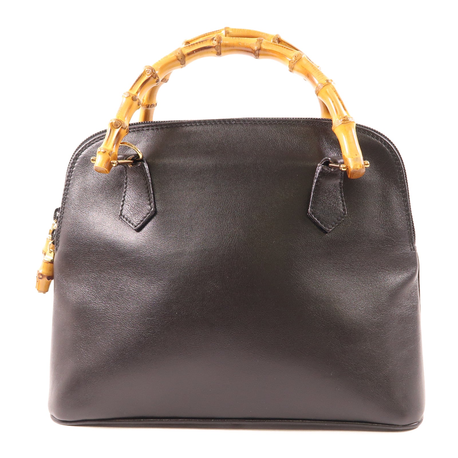 GUCCI 【激減優惠】牛皮皮革Bamboo Hand Bag金扣手挽袋