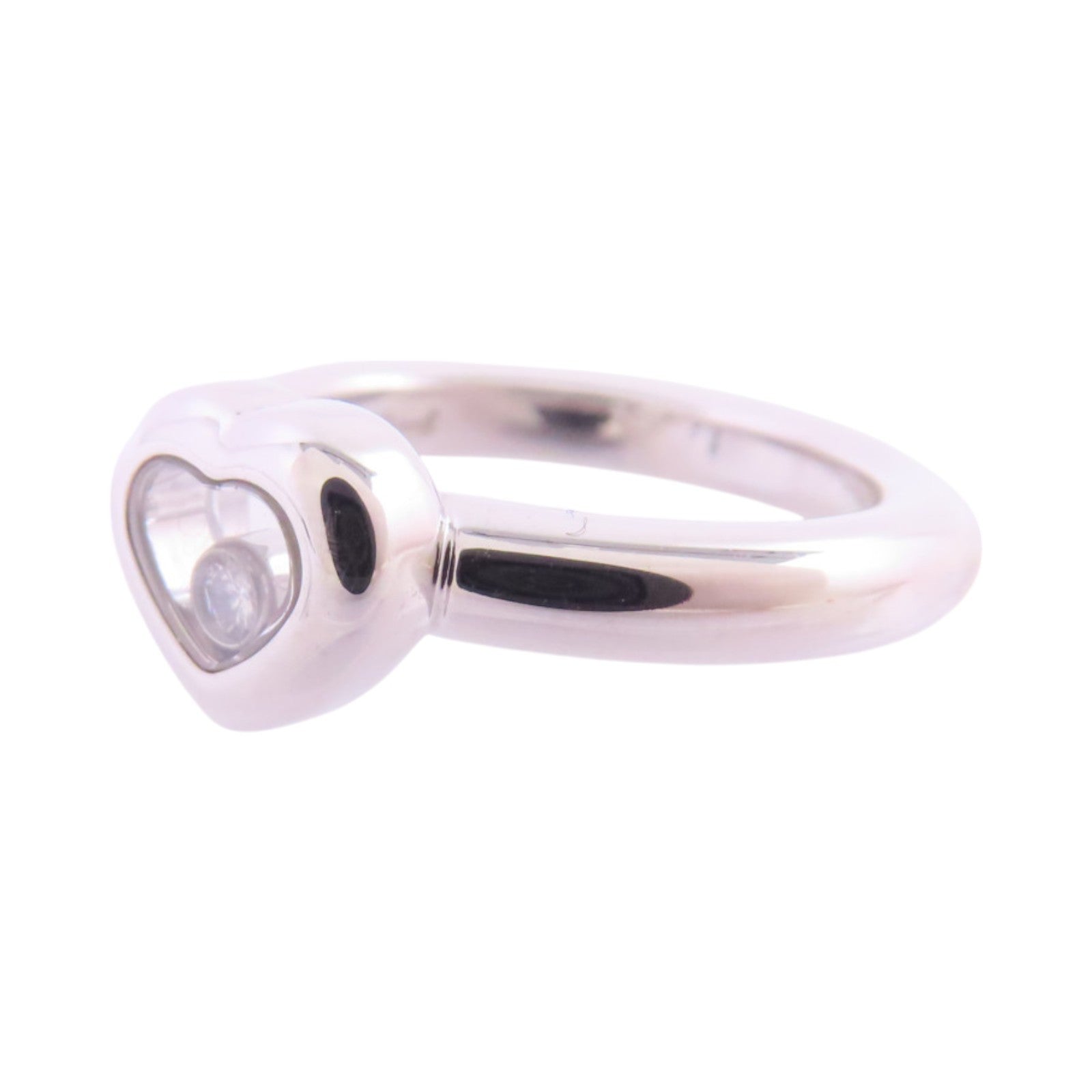 Chopard 18K白金/鑽石Happy Diamond Ring戒指US#5