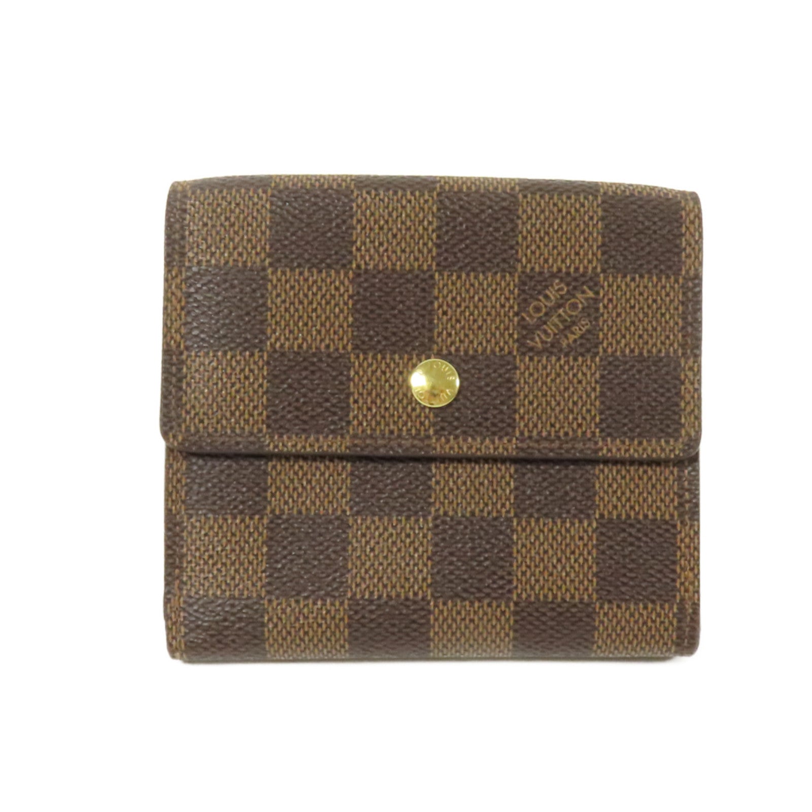 LOUIS VUITTON Damier Portefeuille Elise Wallet金扣錢包