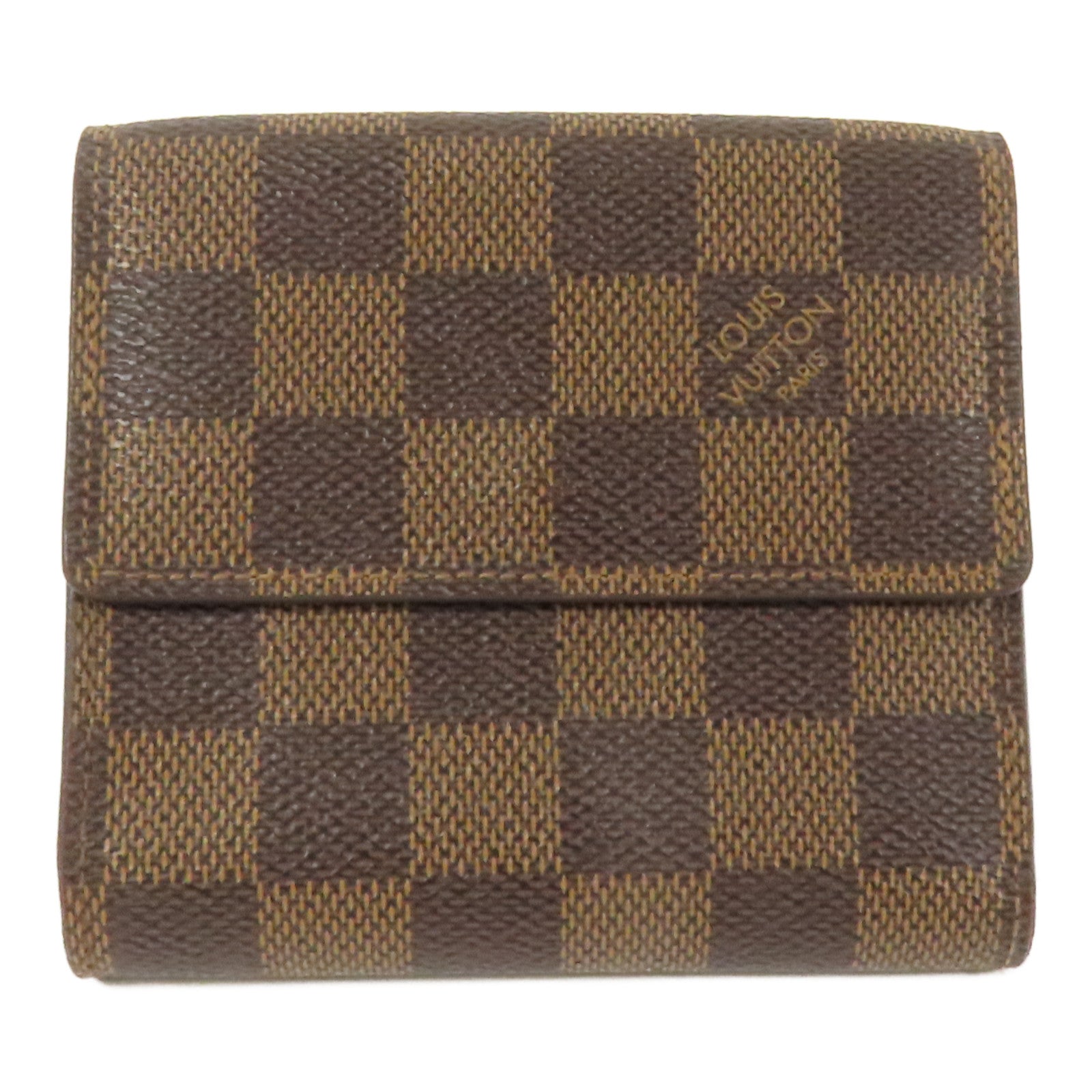 LOUIS VUITTON Damier Portefeuille Elise Wallet金扣錢包