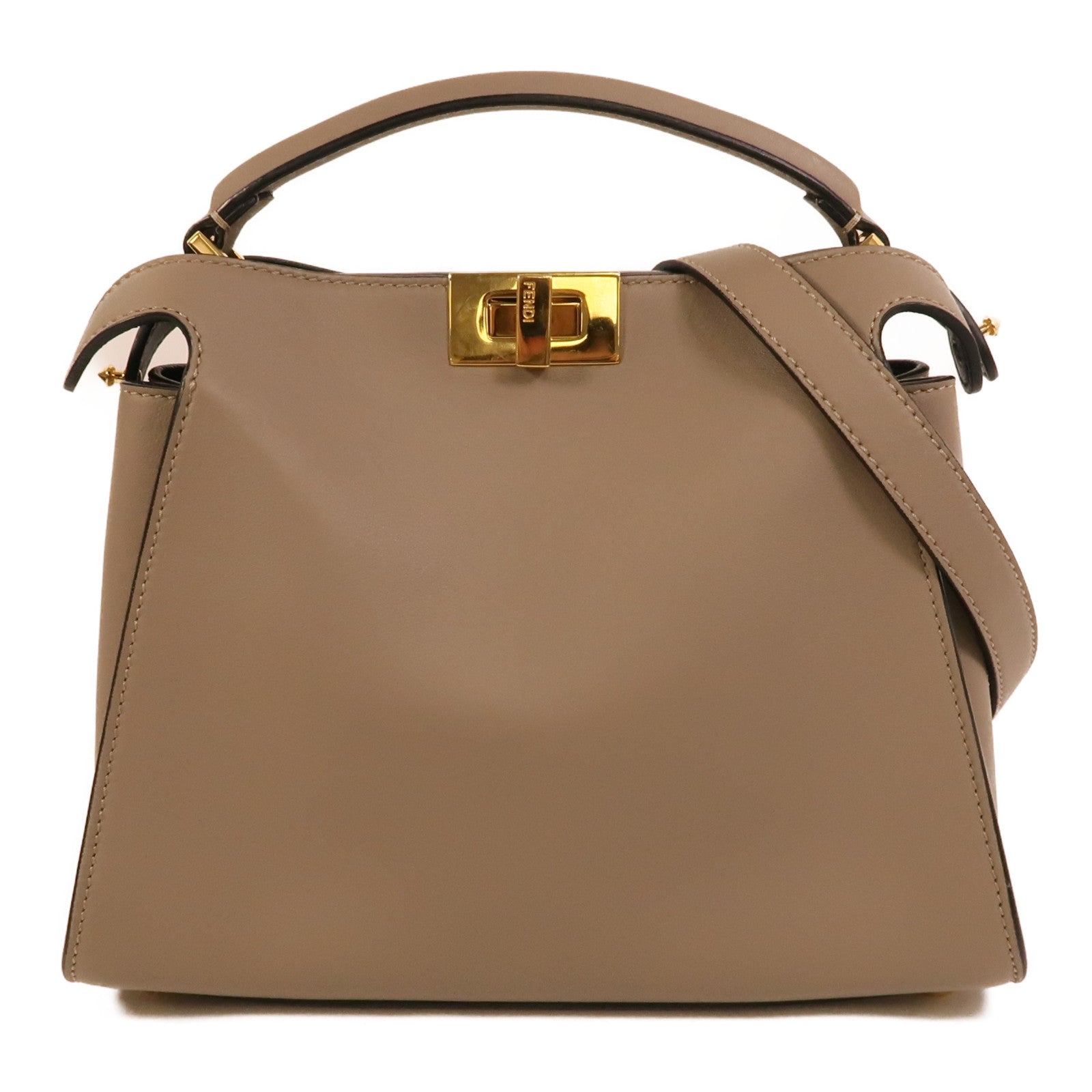 FENDI 牛皮皮革Peekaboo Small手挽肩背兩用袋