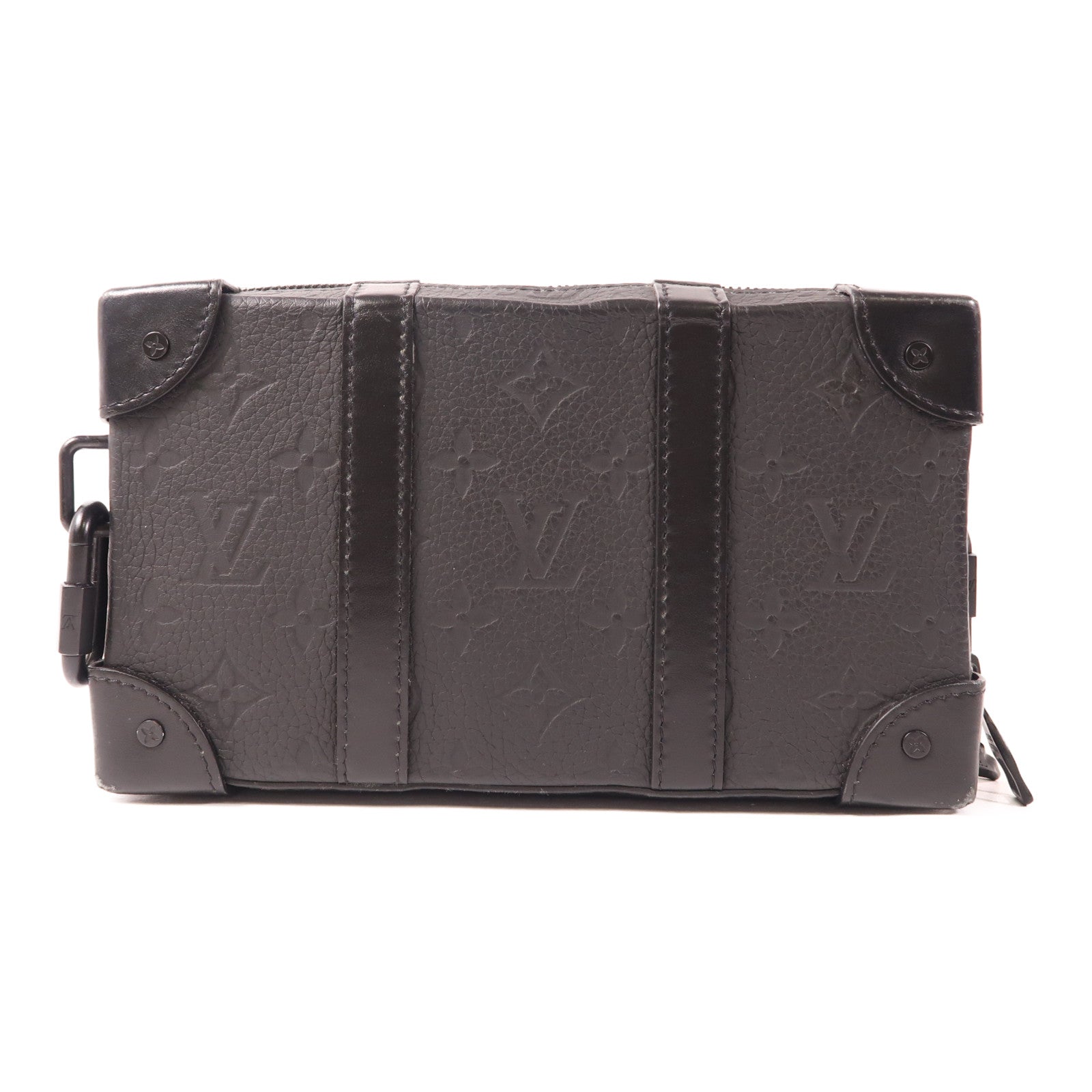 LOUIS VUITTON LV Soft Trunk Shoulder Bag M80224 Monogram Taurillon Black