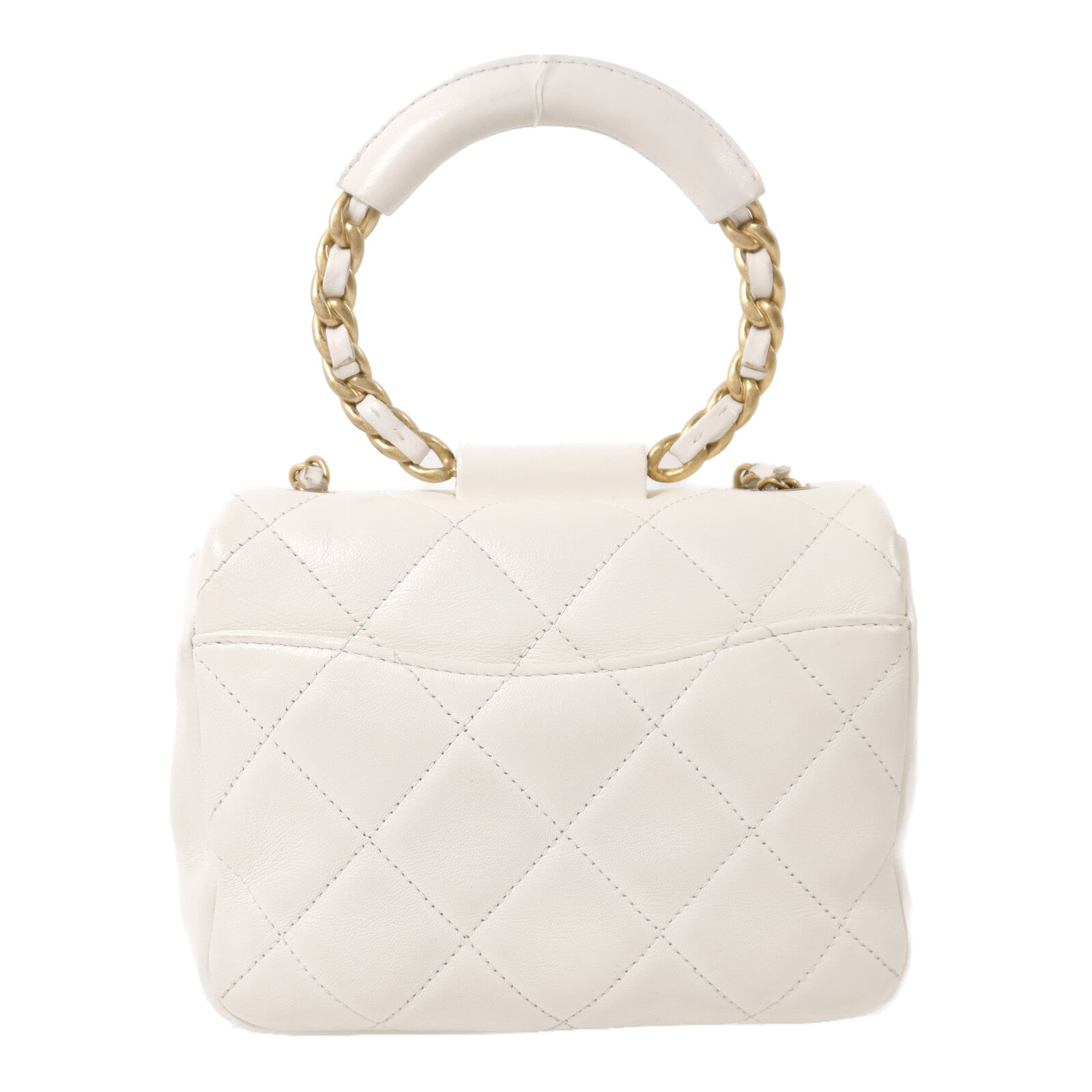 CHANEL 羊皮皮革In The Loop金扣鏈帶手挽肩背兩用袋