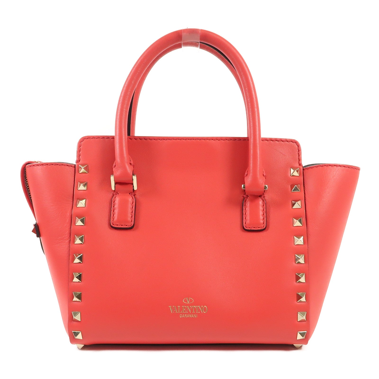 Valentino 牛皮皮革Shoulder Bag金扣手挽肩背兩用袋