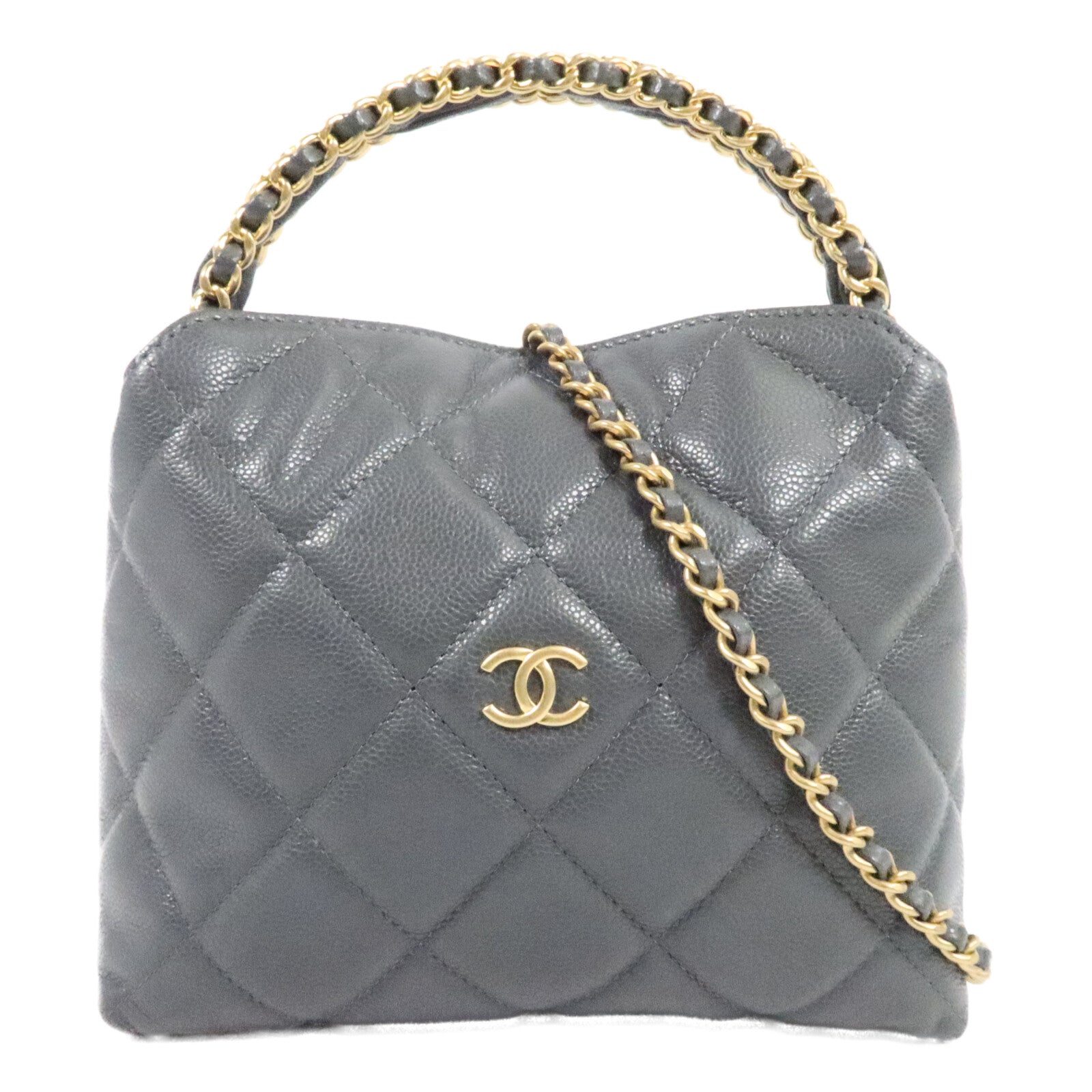 CHANEL 牛皮皮革24A Hobo Bag手挽肩背兩用袋