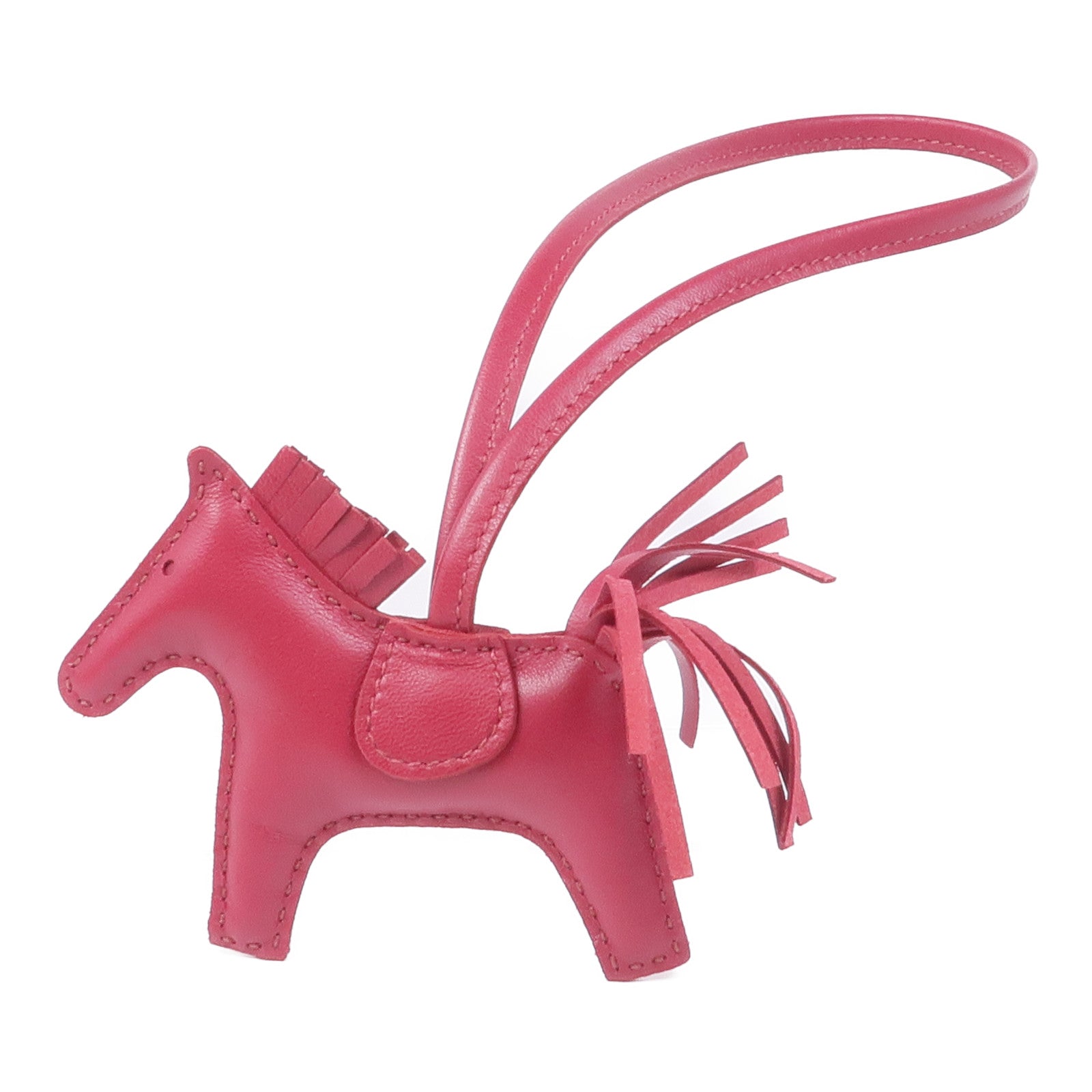 HERMES Rodeo PM Charm Milo Leather Red Wine