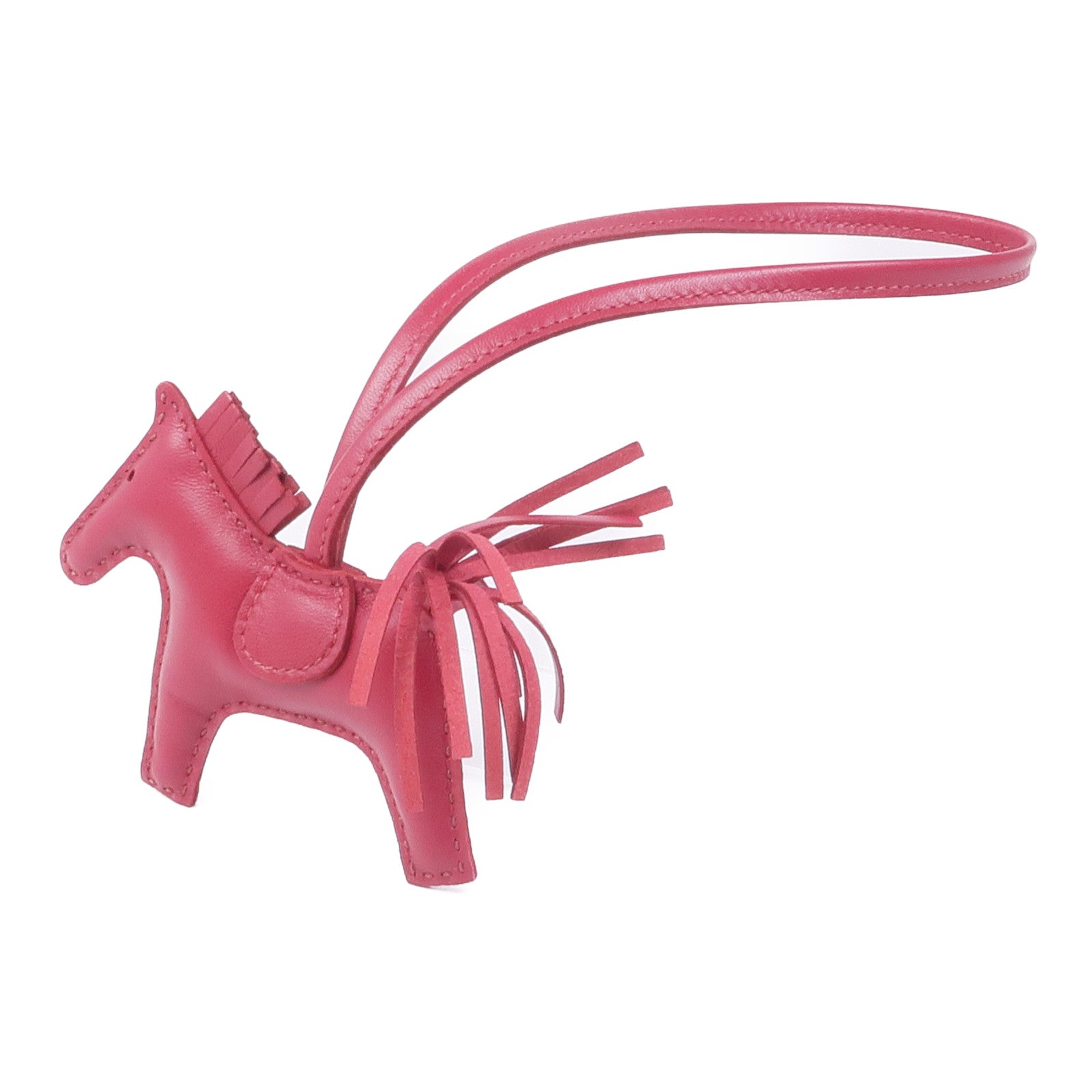 HERMES Rodeo PM Charm Milo Leather Red Wine