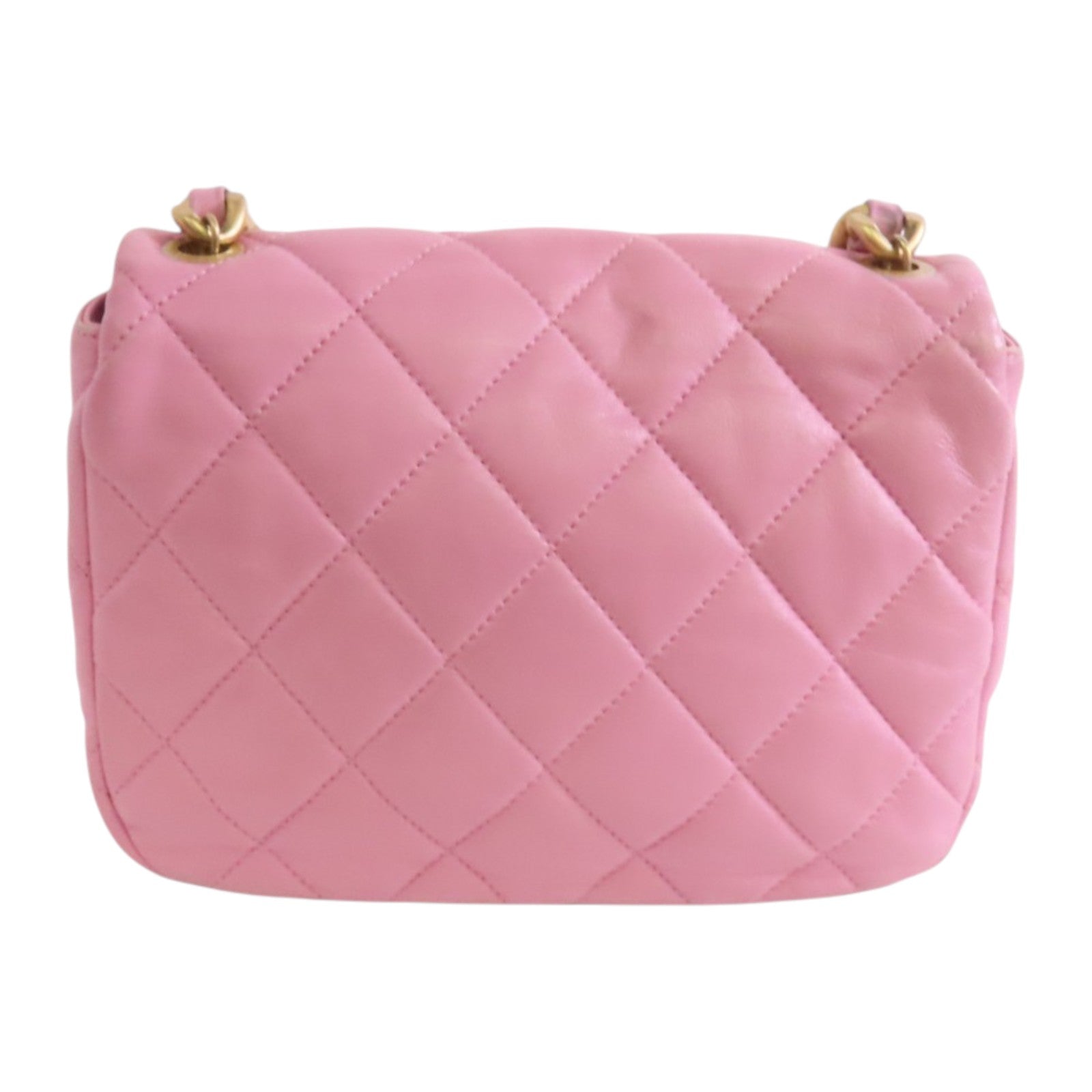 CHANEL 羊皮皮革Chain Shoulder金扣鏈帶肩背袋