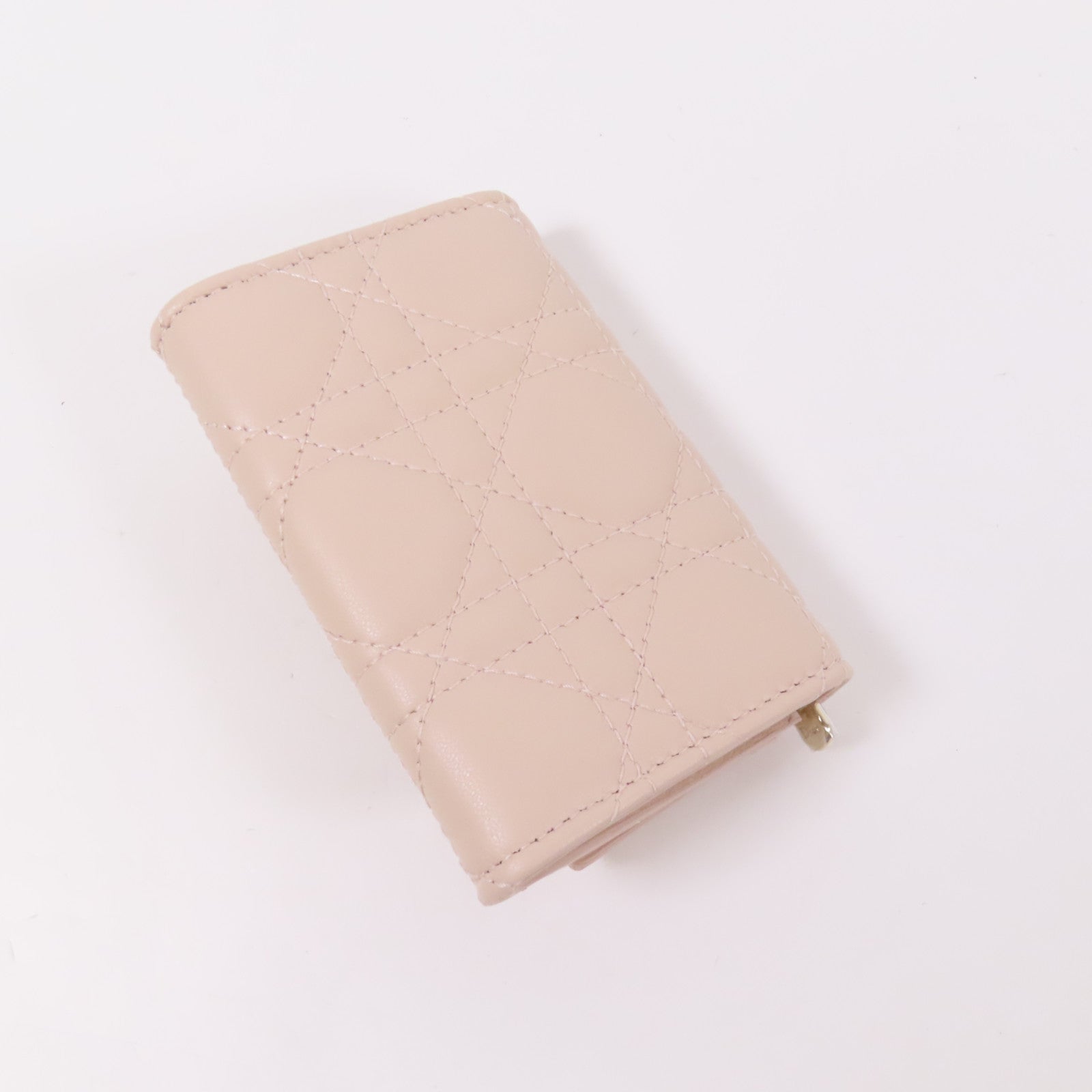 Dior 羊革皮革Caro Dahlia金扣卡片套