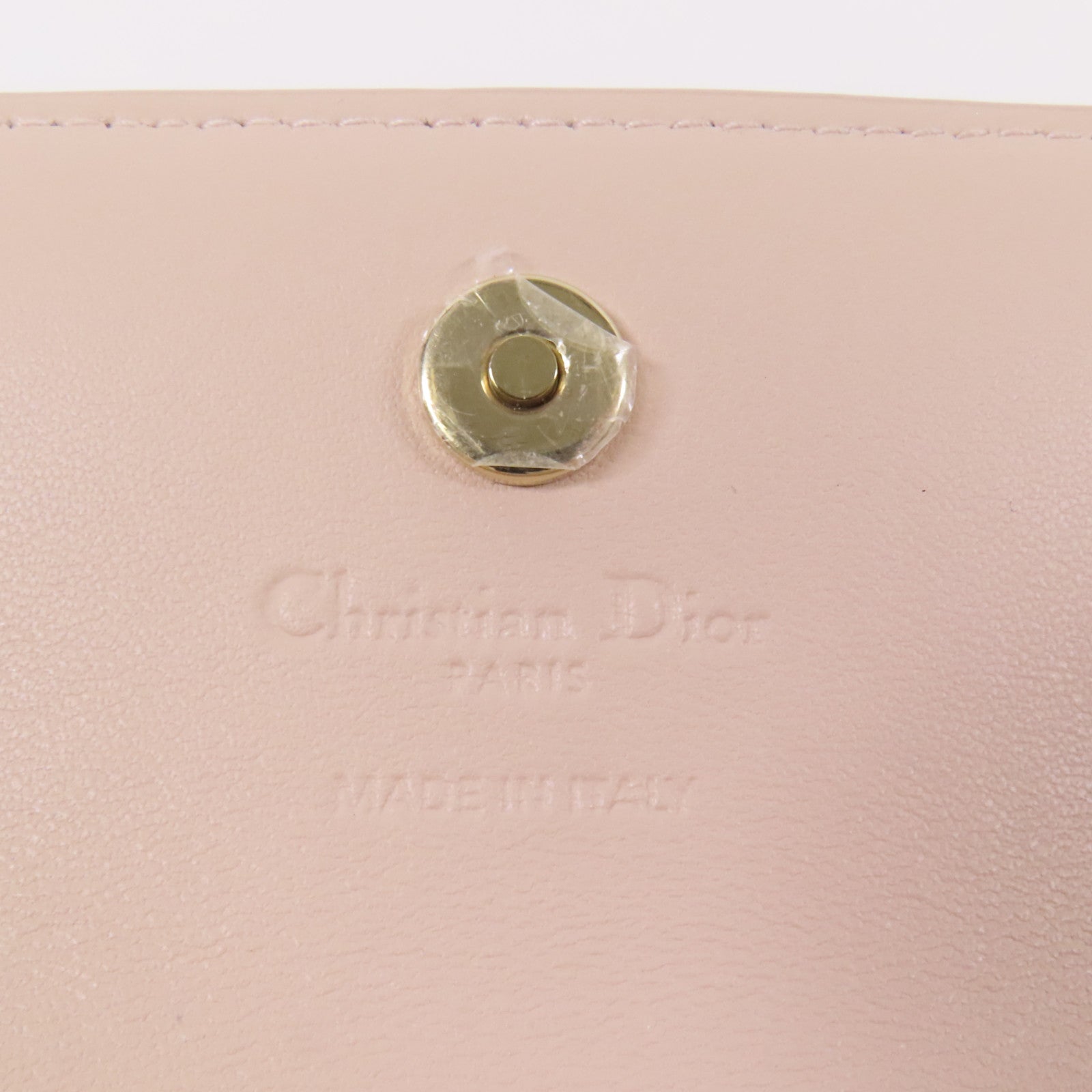 Dior 羊革皮革Caro Dahlia金扣卡片套