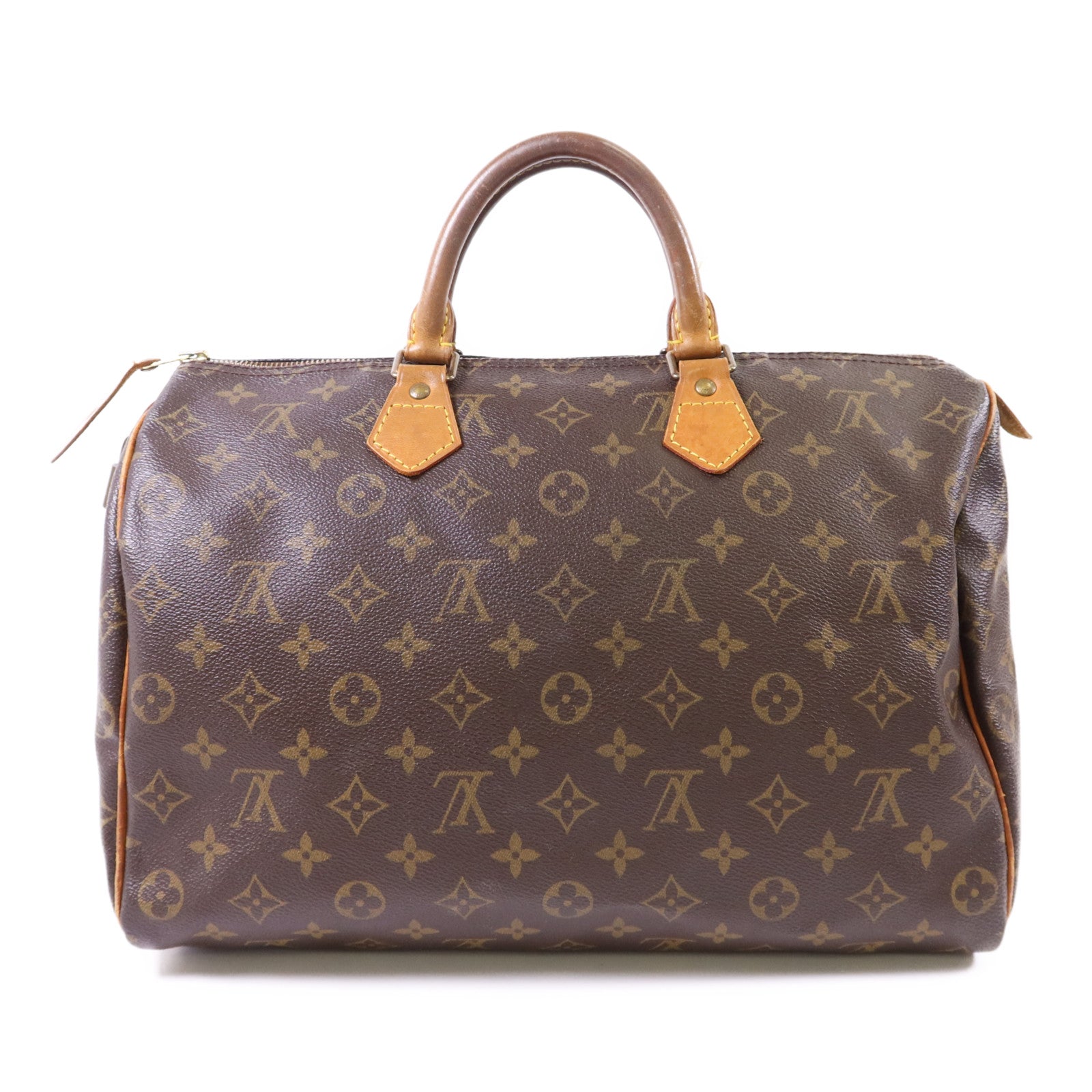 LOUIS VUITTON Monogram Speedy 35金扣手挽袋