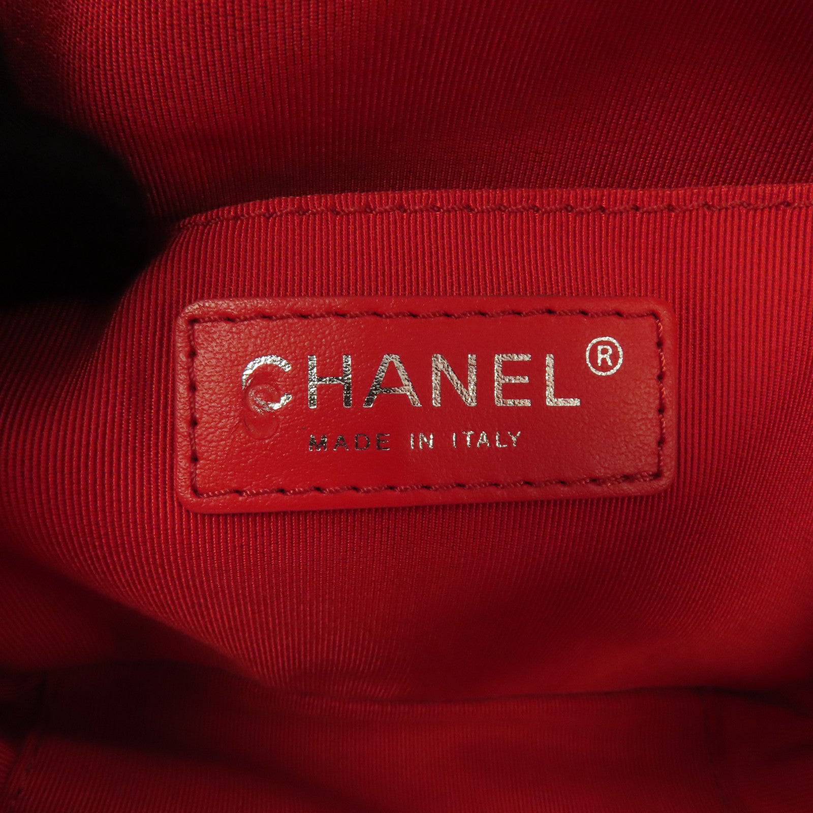 CHANEL 【激減優惠】菱格牛皮皮革Chains Shoulder銀扣鏈帶肩背袋紅色