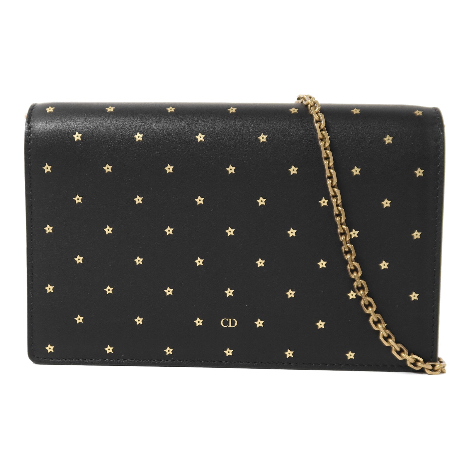 Dior 【激減優惠】牛皮皮革Stars Wallet On Chain金扣鏈帶肩背袋
