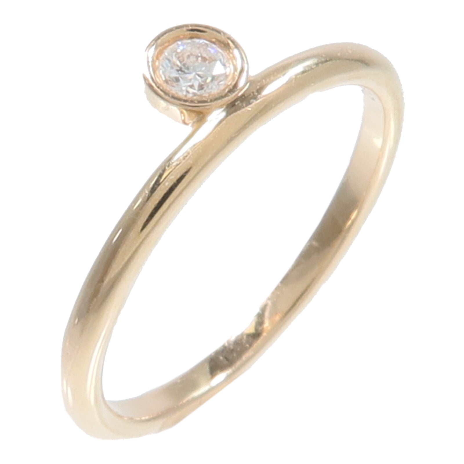 HERMES 18K玫瑰金Bague Link H Rond鑽石戒指