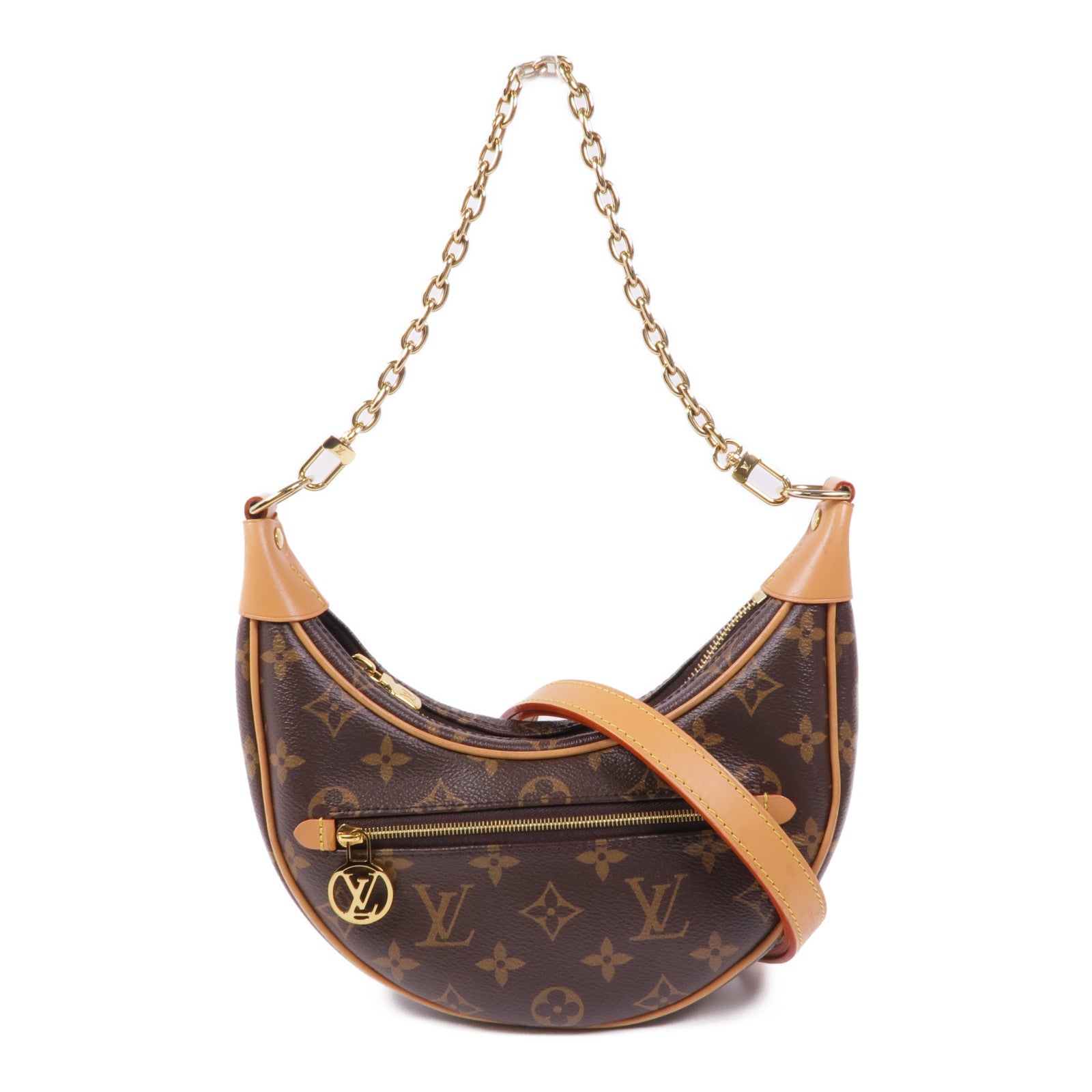 LOUIS VUITTON 【激減優惠】Monogram Loop金扣肩背袋棕色