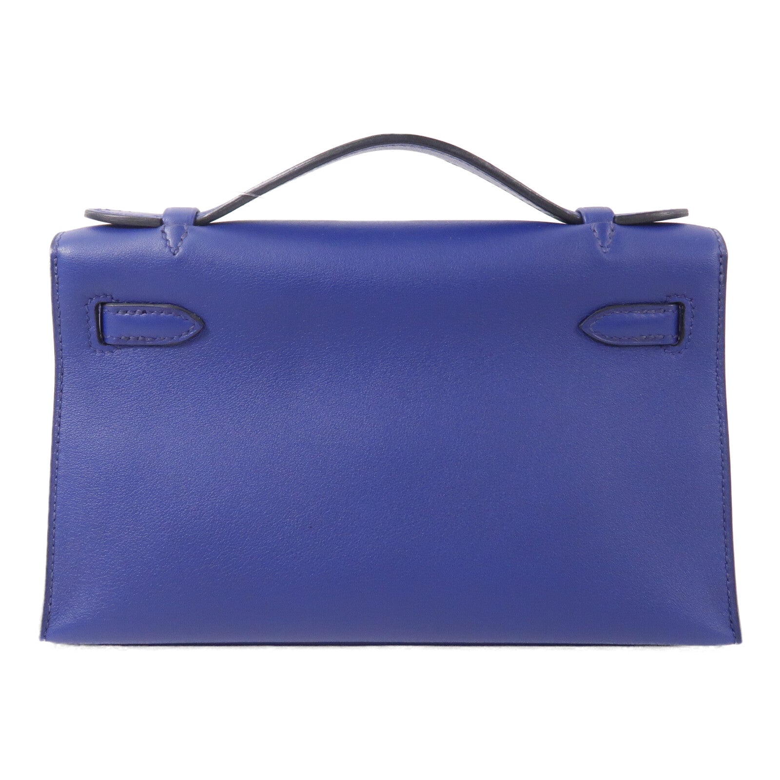 HERMES Swift皮革Kelly Pochette手挽袋Bleu Saphir