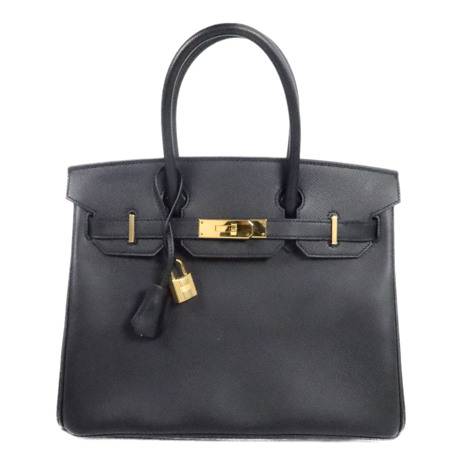 HERMES Epsom皮革Birkin 30手挽袋Noir