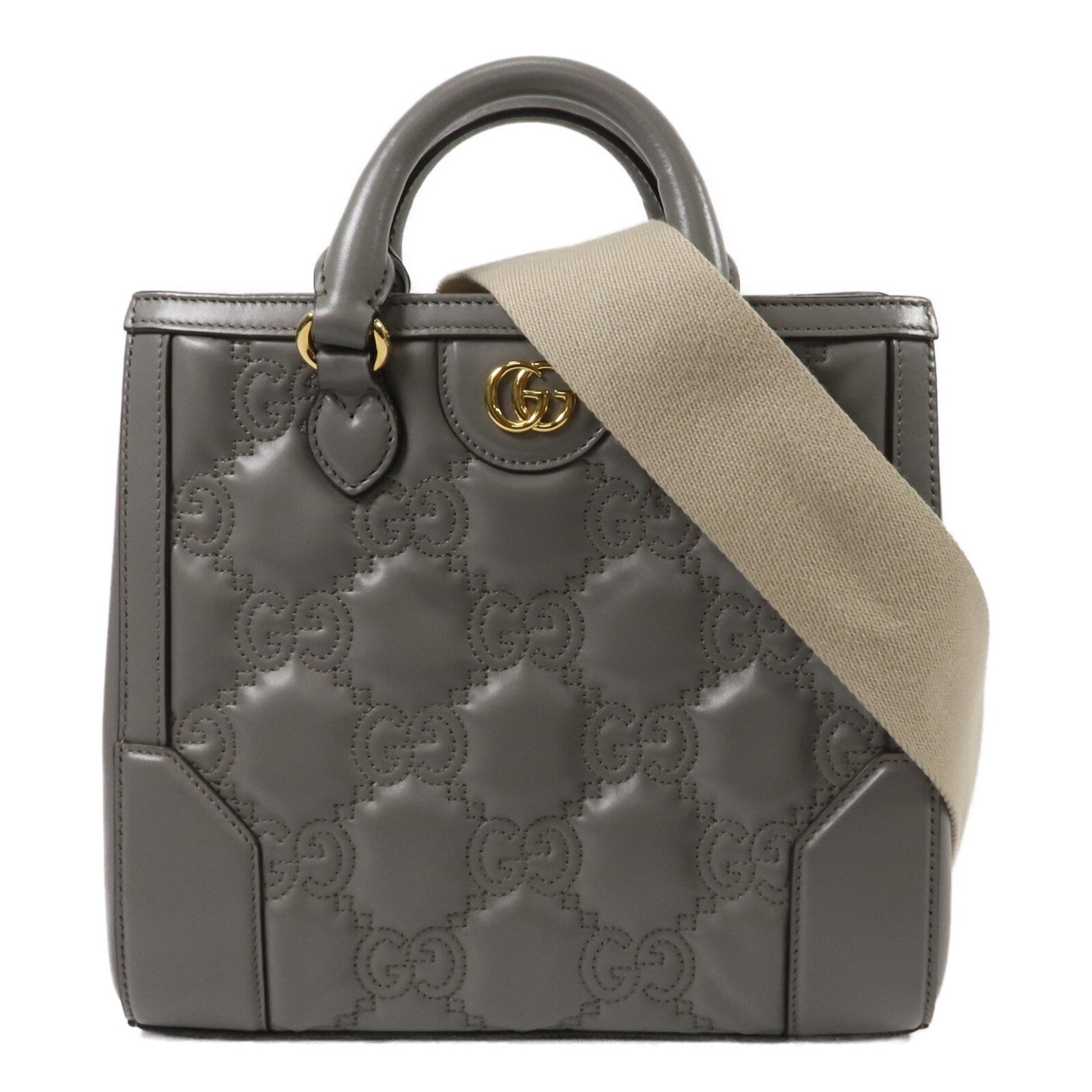 GUCCI 牛皮皮革GG Matelasse Mini Top Handle手挽肩背兩用袋