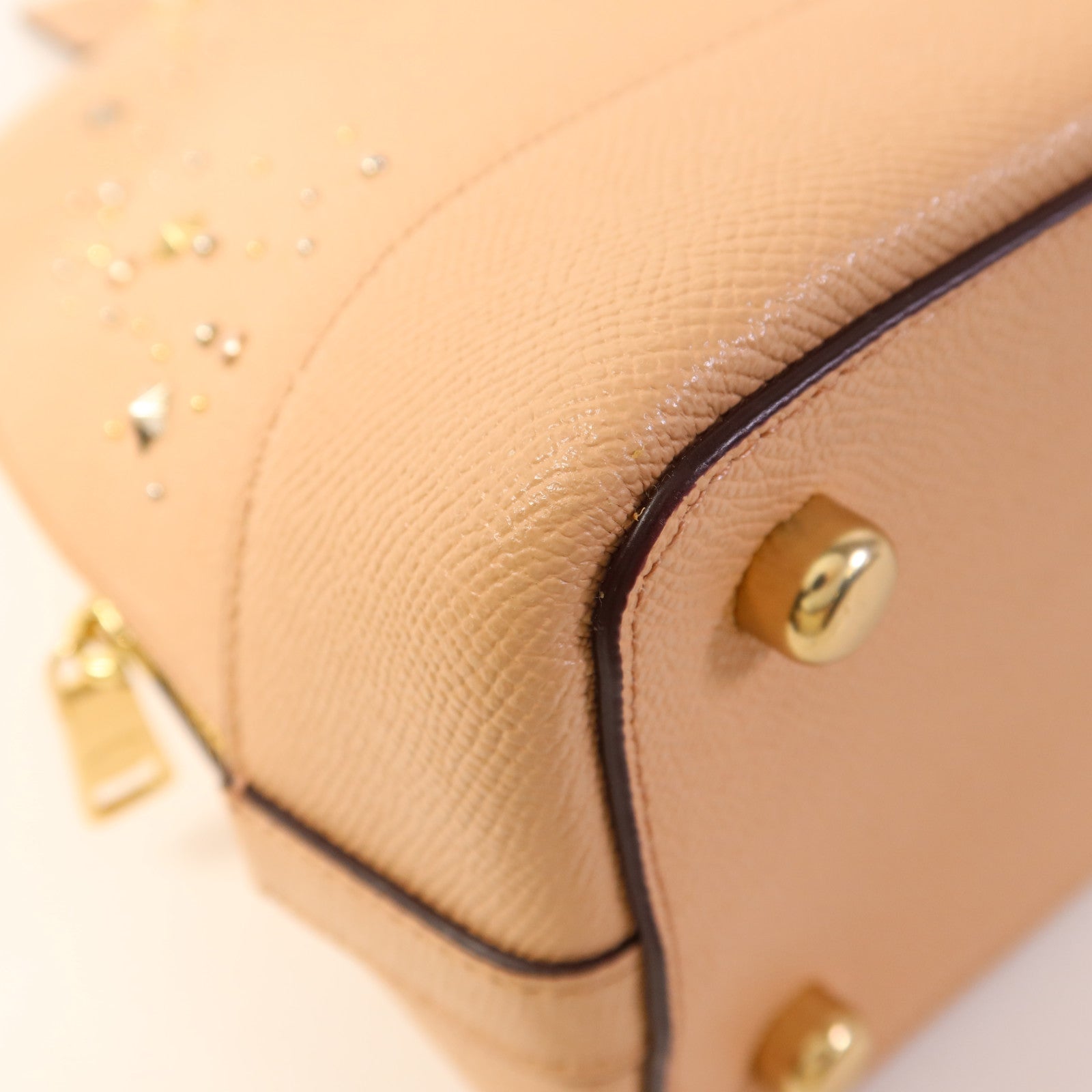 COACH 牛皮皮革2 Way Shoulder Bag金扣手挽肩背兩用袋